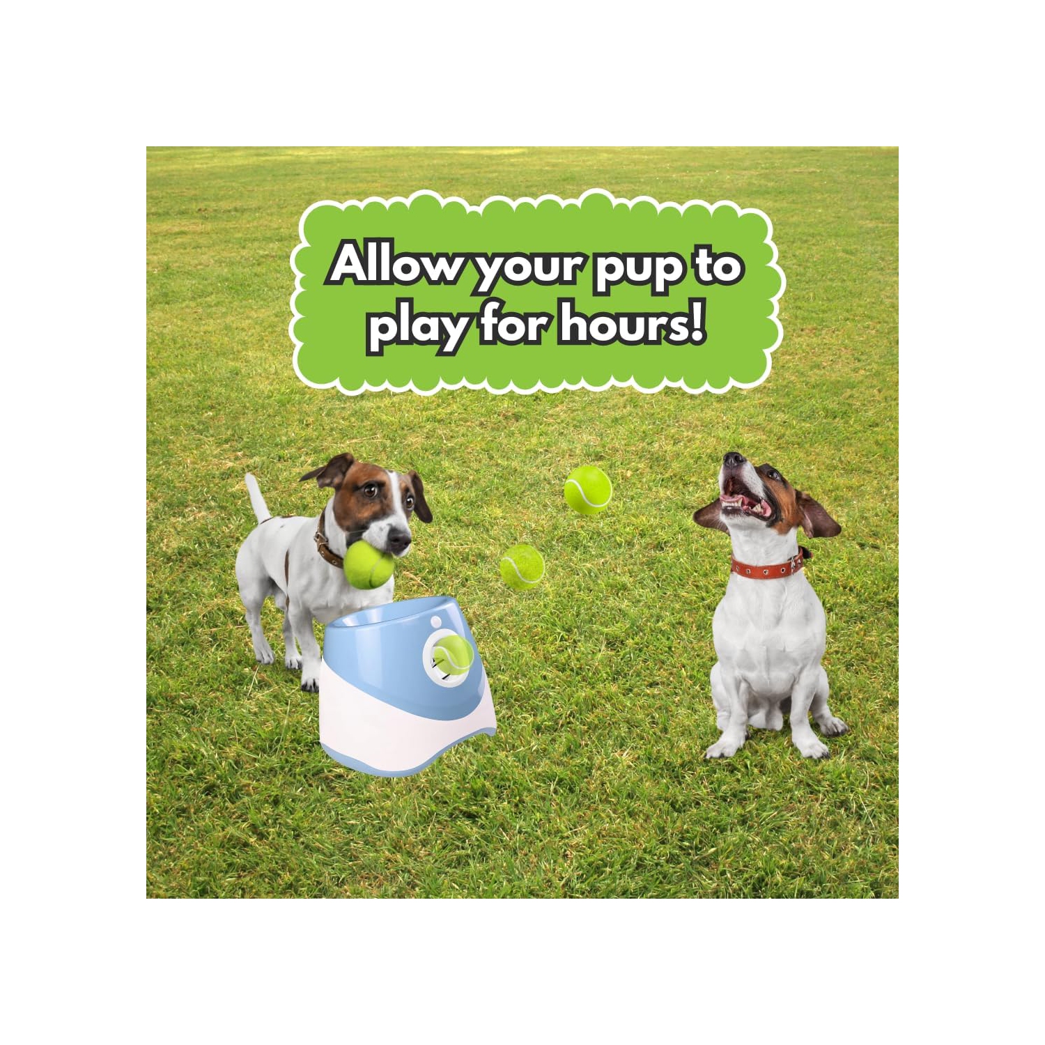 Automatic Ball Launcher for Small Medium Dog/Puppy with 3 Tennis Balls,Ball Launcher Machine for Dogs,Electric Ball Launcher Dog Toys