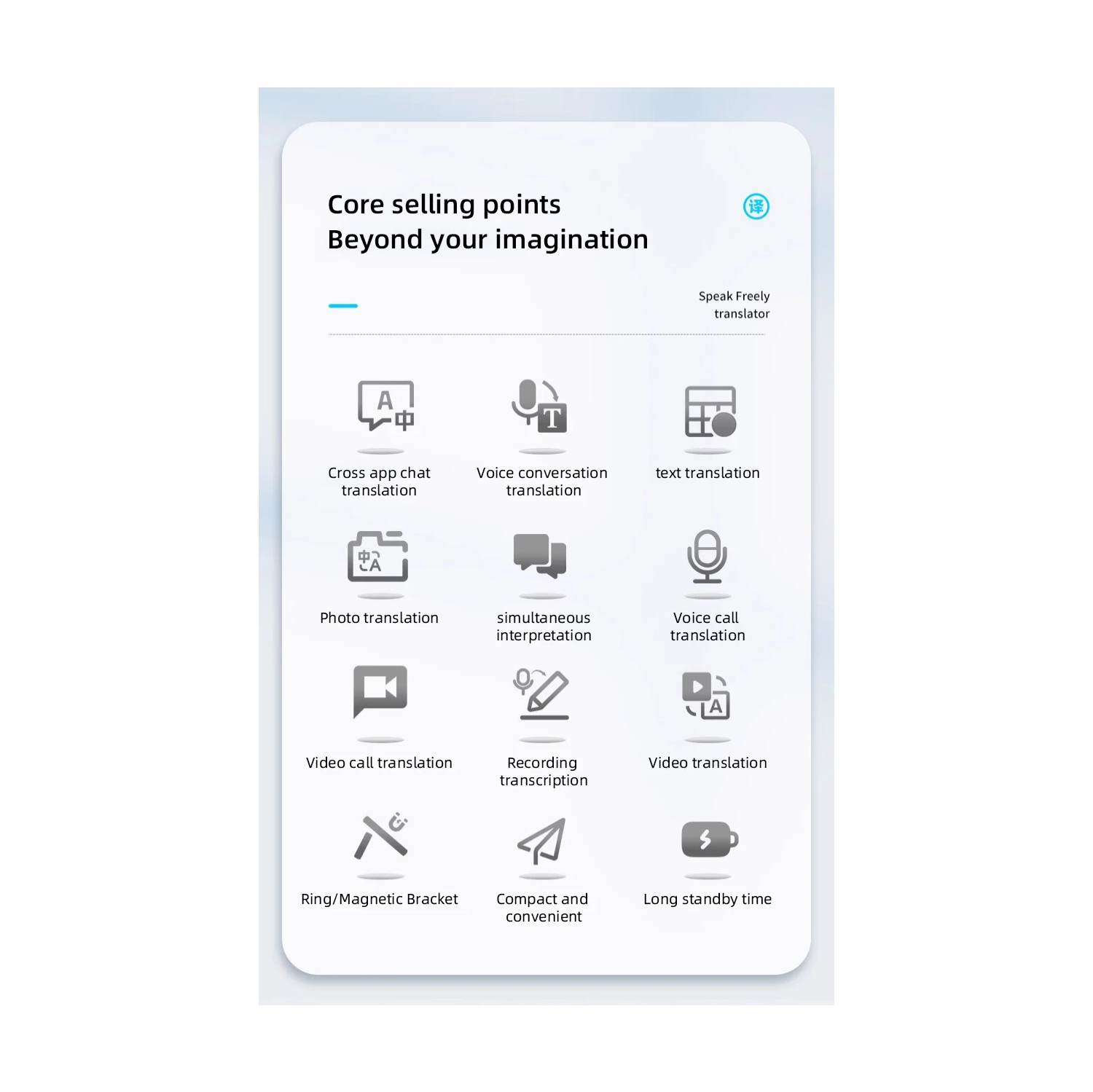 2025 nouveau traducteur 8-en-1, APPLICATION DE traduction d'appels vocaux et vidéo, interprétation simultanée, plus de 138 langues ​​en ligne, 10