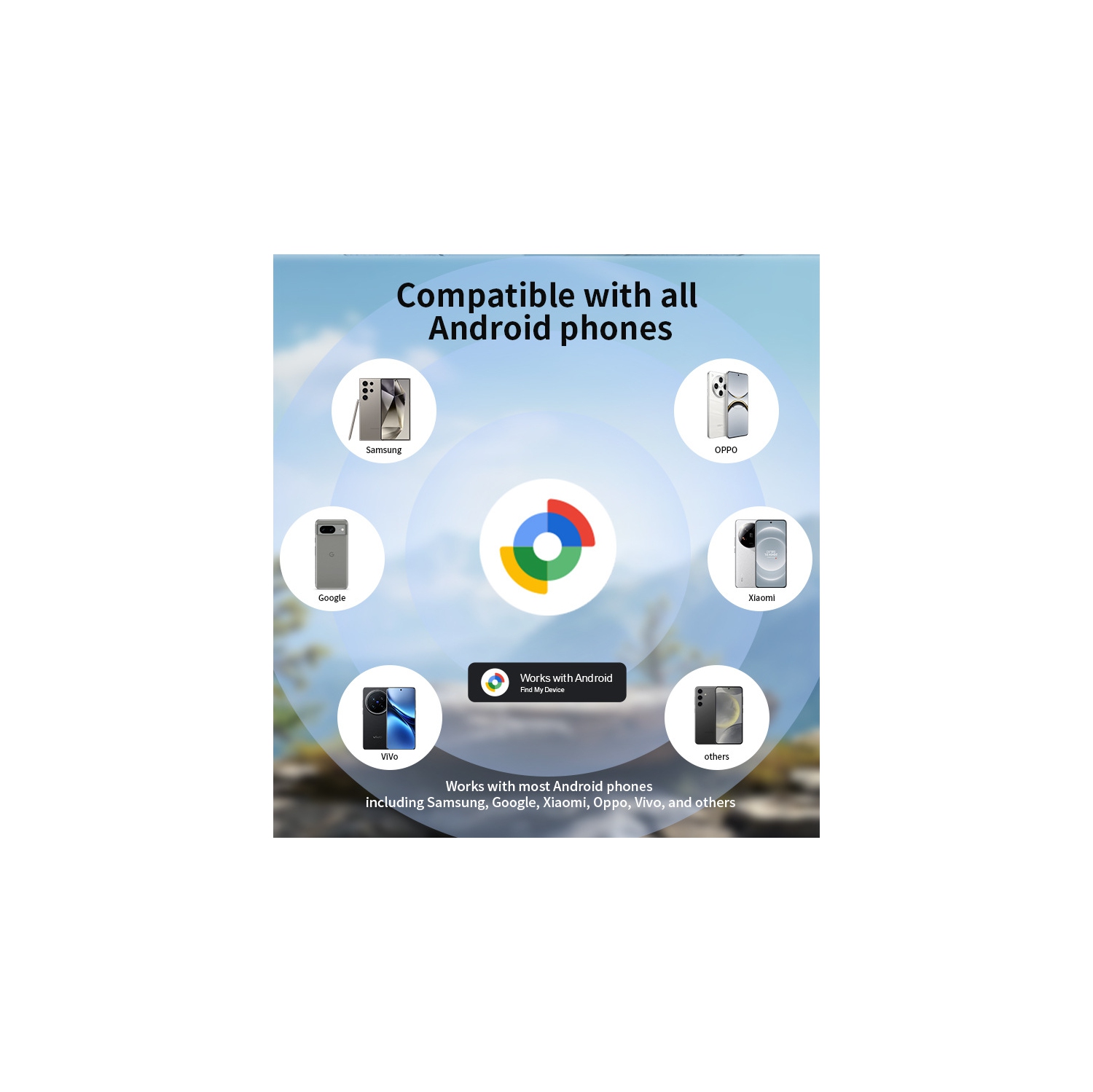 Localisateur d'Android, dispositif anti-perte AIRTAG, emplacement d'animal de compagnie dans le coffre à bagages, localisateur certifié Google - noir