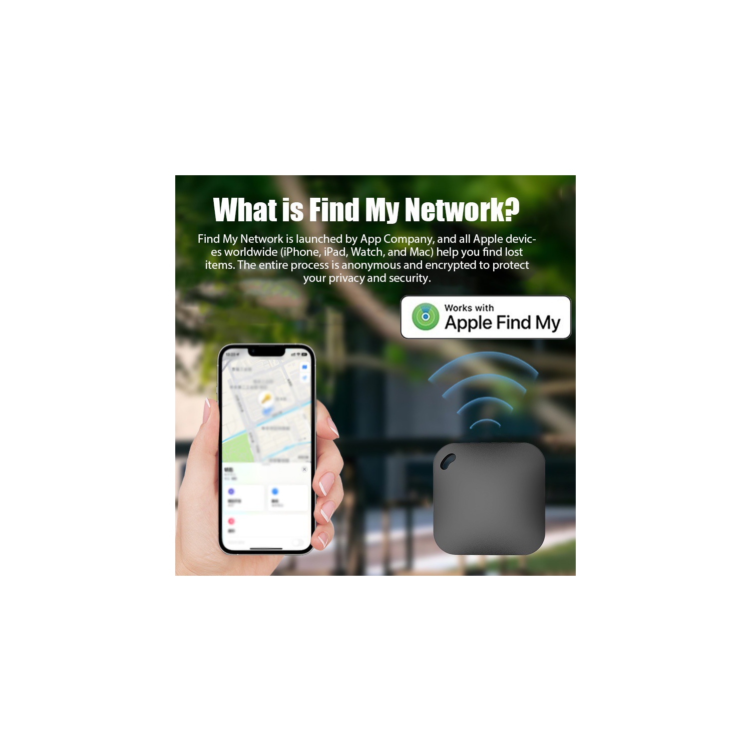 Mini iOS anti-artéfact perdu, dispositif de repérage Bluetooth, détecteur intelligent, système de positionnement global AirTag en veille ultra-long -