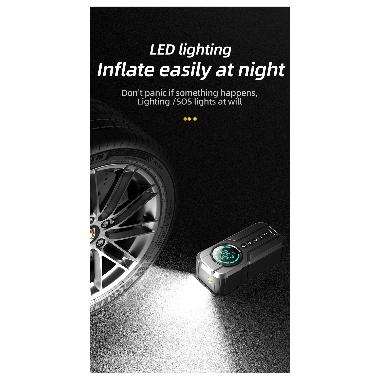 Alimentation de démarrage d'urgence pour la voiture, pompe à air, chargeur de batterie intégré, chargeur de batterie portable multifonction,