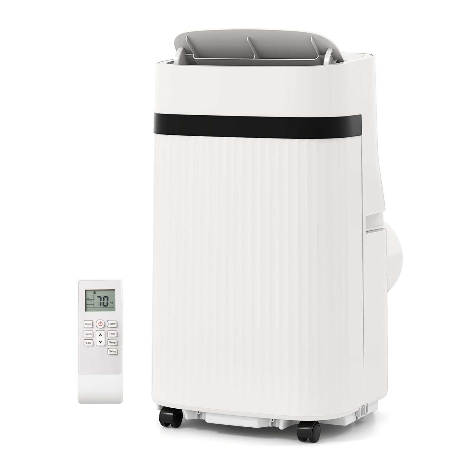 Gymax 12000 BTU Portable Air Conditioner w/ Fan & Dehumidifier Sleep Mode 24H Timer