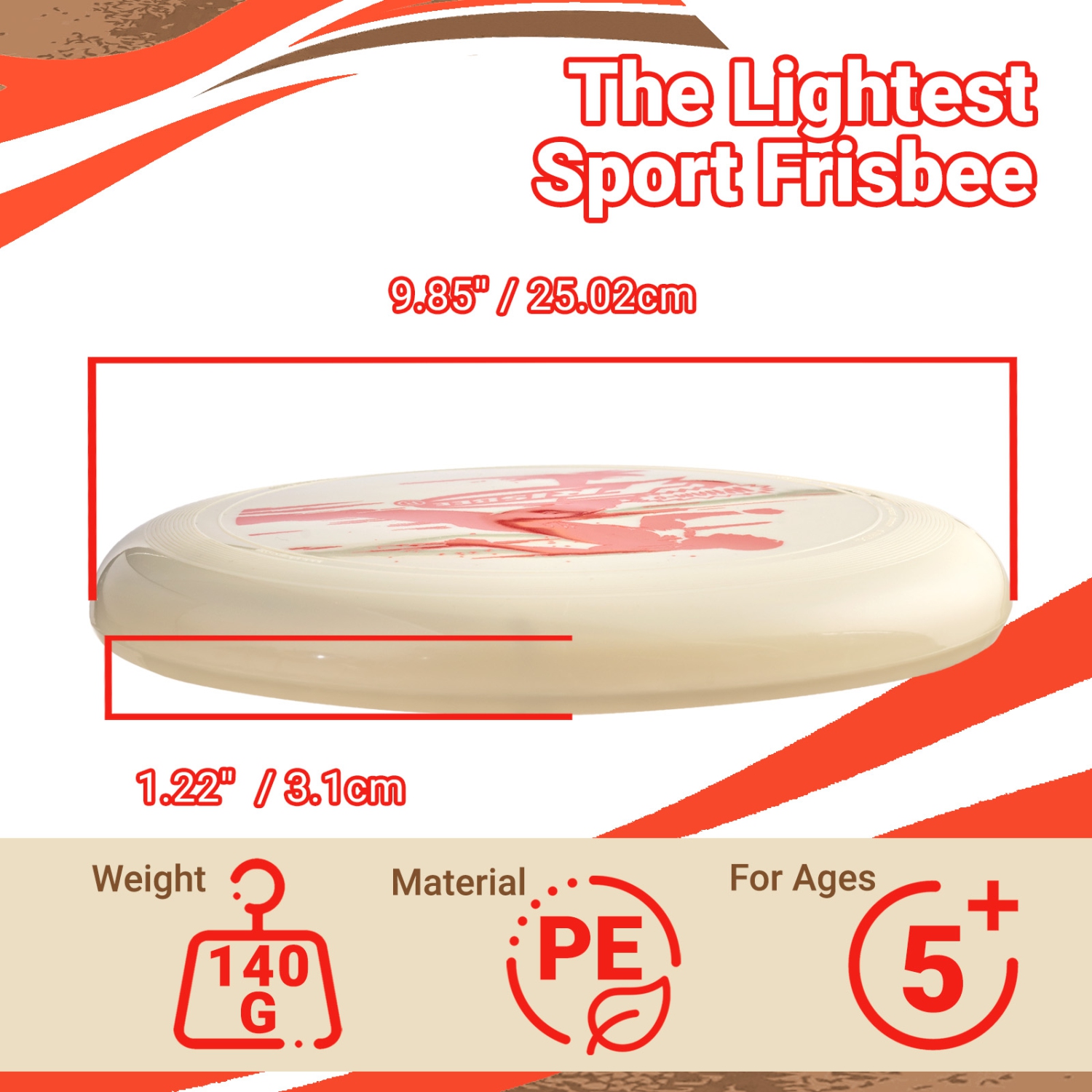 Wham-O Frisbee All Sport Disc 140g, 9.85 Inch, Durable and Non-Slip Grip for Outdoor Team Sports and Family Fun