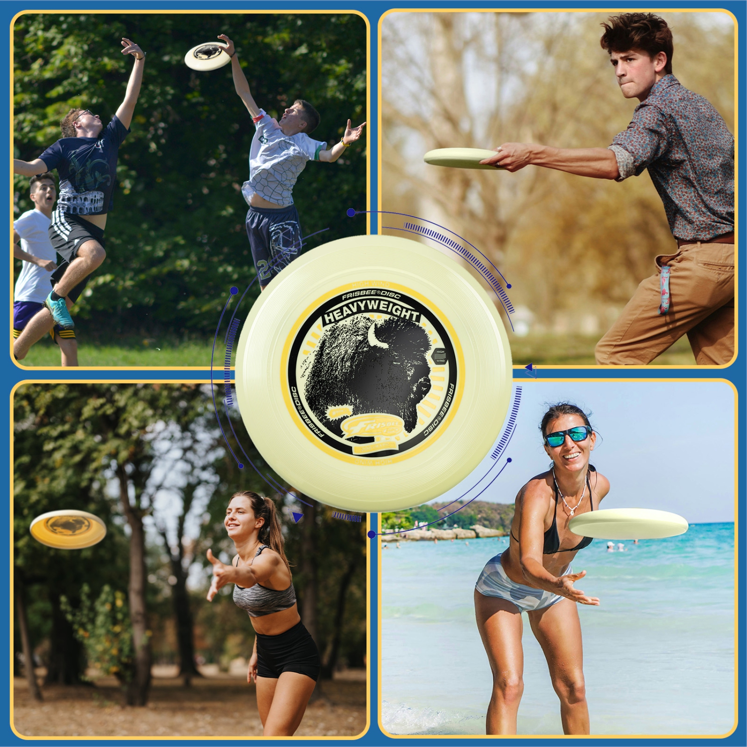 Wham-O Frisbee Heavyweight 200g, 11 Inch Long Distance and Durable Disc for Outdoor Activities