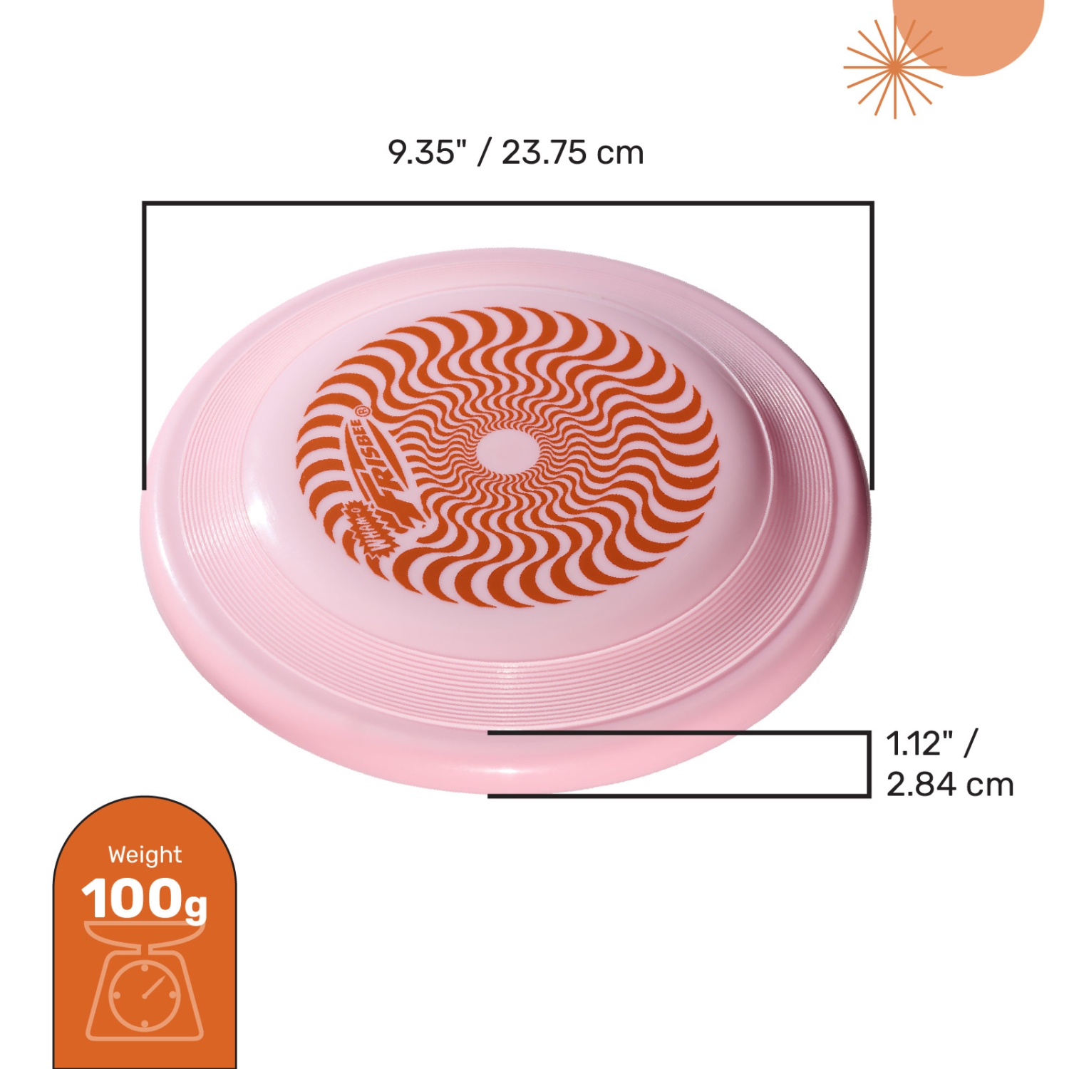 Wham-O Frisbee Fastback 2 Pack Flying Disc, 9.35 Inch Dog-friendly Lightweight Toy for Professional Players - 100g