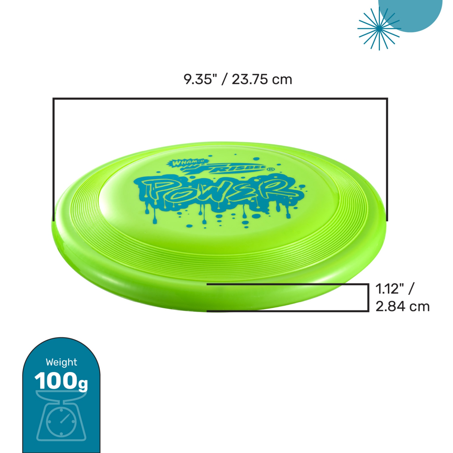 Wham-O Frisbee Fastback Flying Disc, 9.35 Inch Dog-friendly Lightweight Toy for Professional Players - 100g