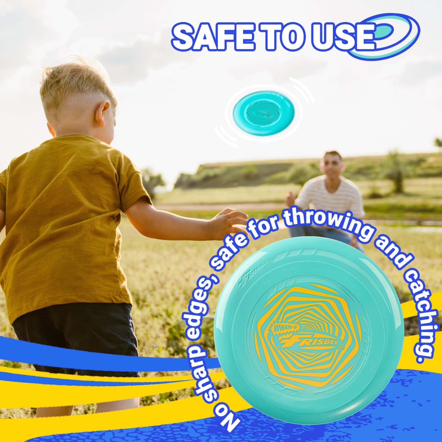 Wham-O Frisbee Go 2 Pack Flying Disc, 9 Inch Lightweight Toy Set for ...