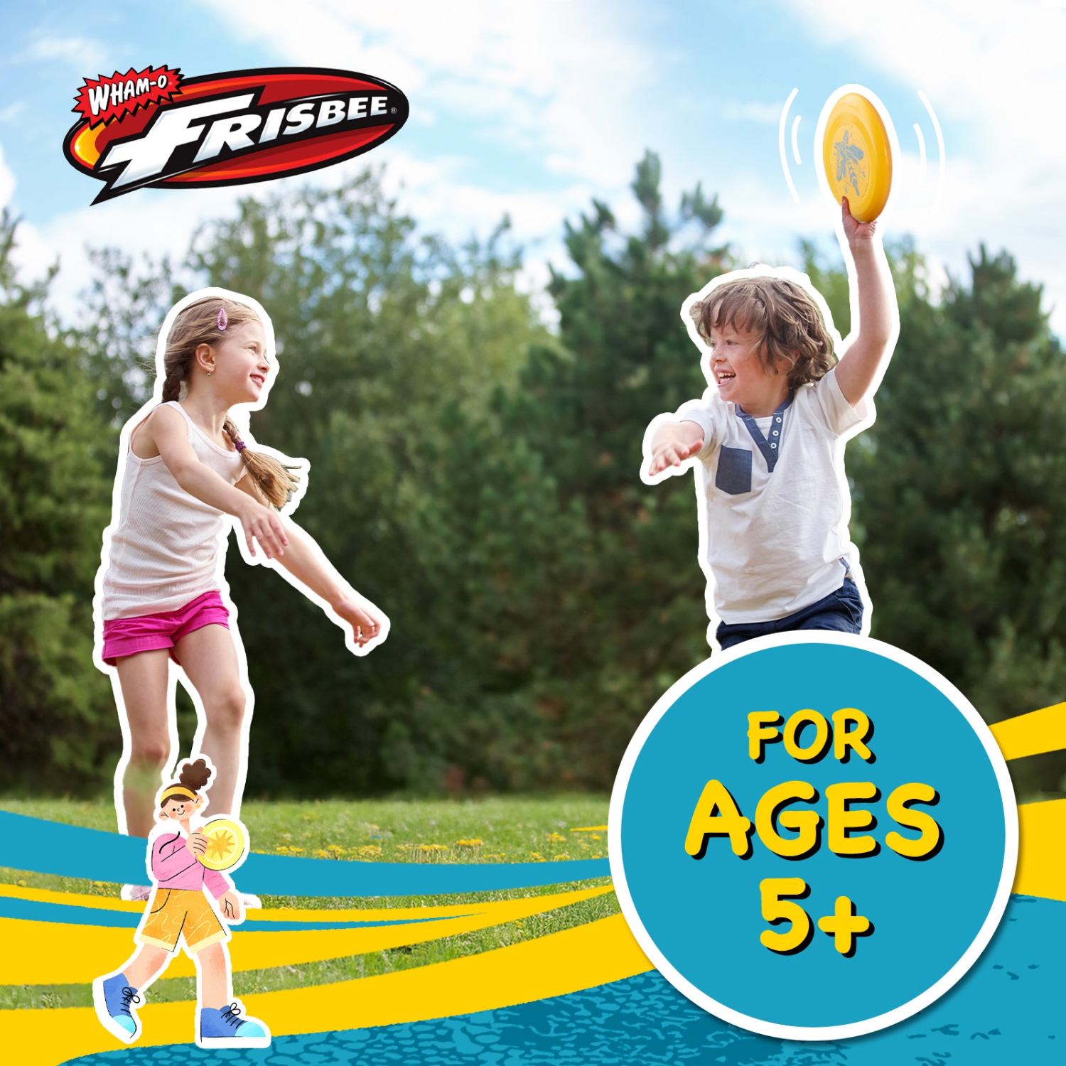 Wham-O Frisbee Go Flying Disc, 9 Inch Lightweight Toy for Beginners Outdoor Beach Park Backyard Game - 70g