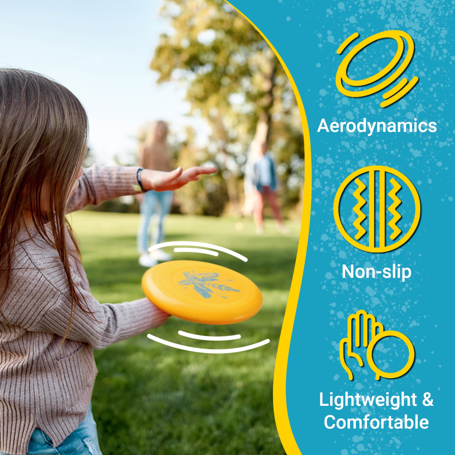 Wham-O Frisbee Go Flying Disc, 9 Inch Lightweight Toy for Beginners Outdoor Beach Park Backyard Game - 70g
