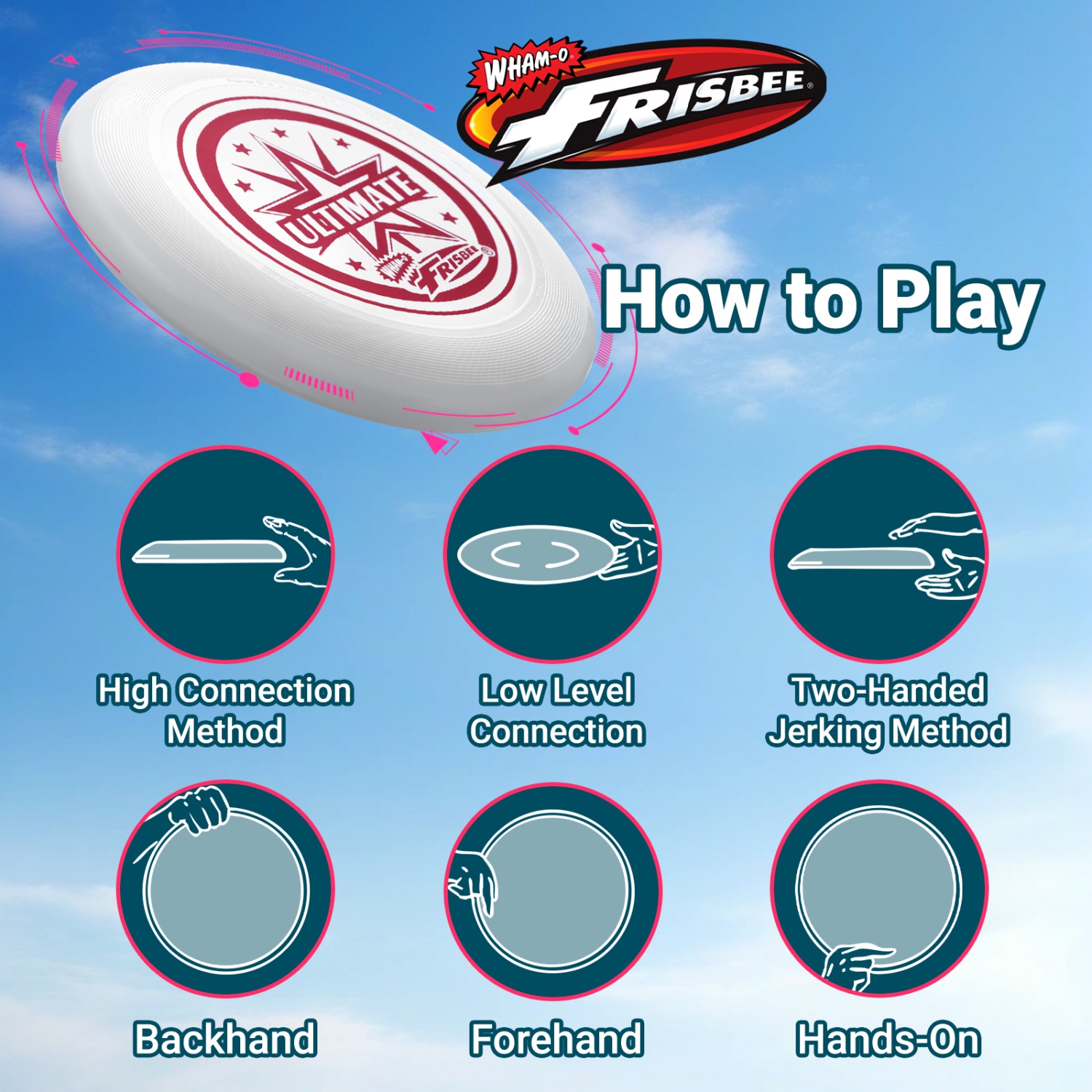Wham-O Frisbee Official Ultimate 175g Flying Disc, 10.75 Inch, for Competition and Professional Training - 2 Pack