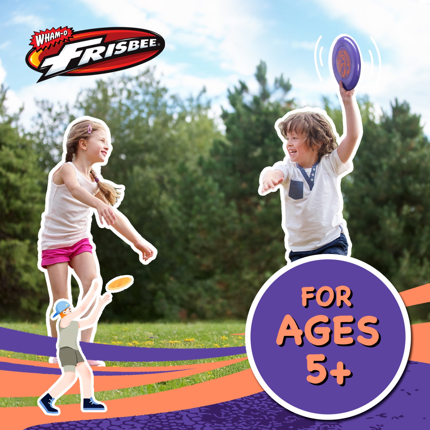 Wham-O Frisbee Cool Flyer Flying Disc, 9.95 Inch Lightweight Toy Outdoor Beach Park Backyard Game - 130g