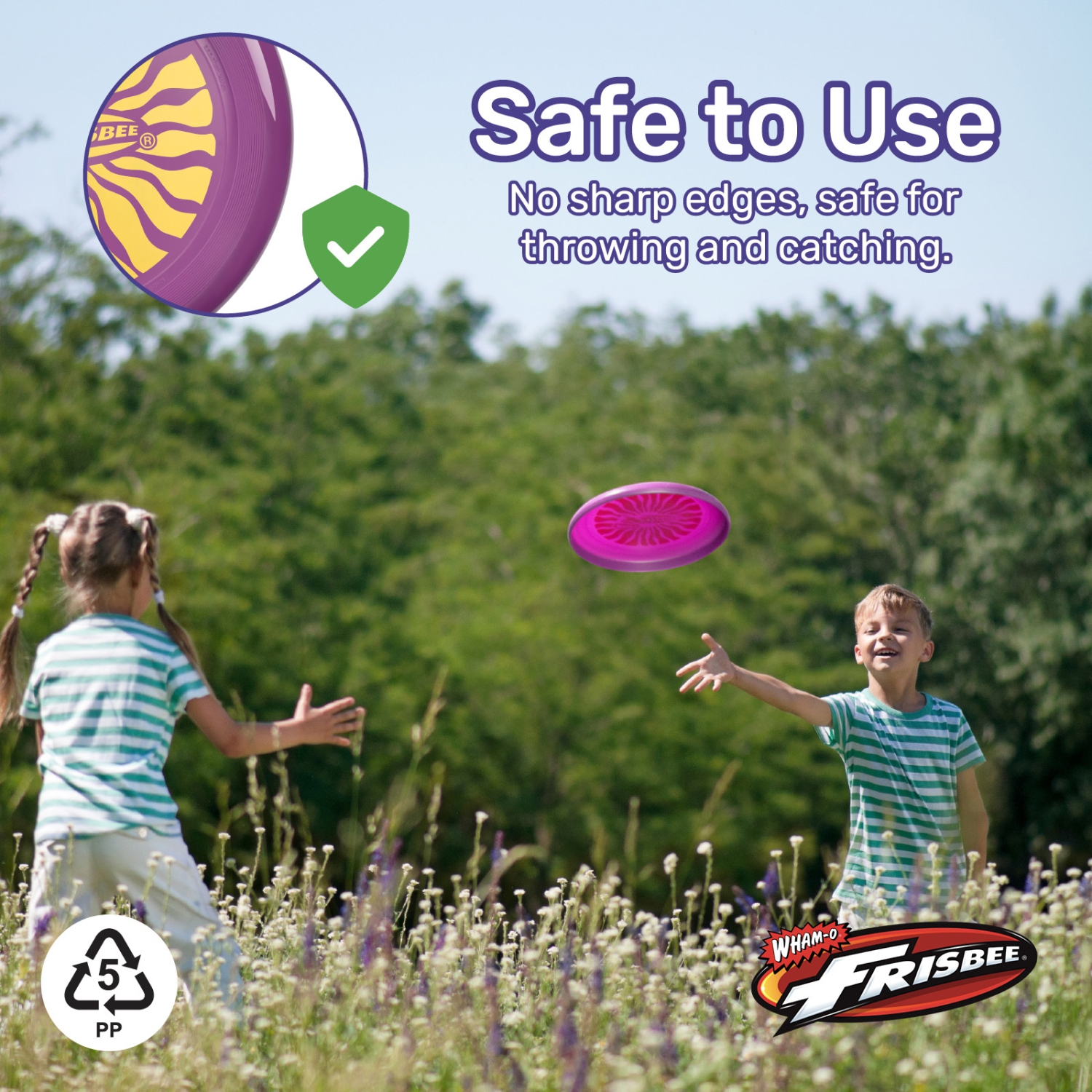 Wham-O Frisbee Cool Flyer Flying Disc, 9.95 Inch Lightweight Toy Outdoor Beach Park Backyard Game - 130g