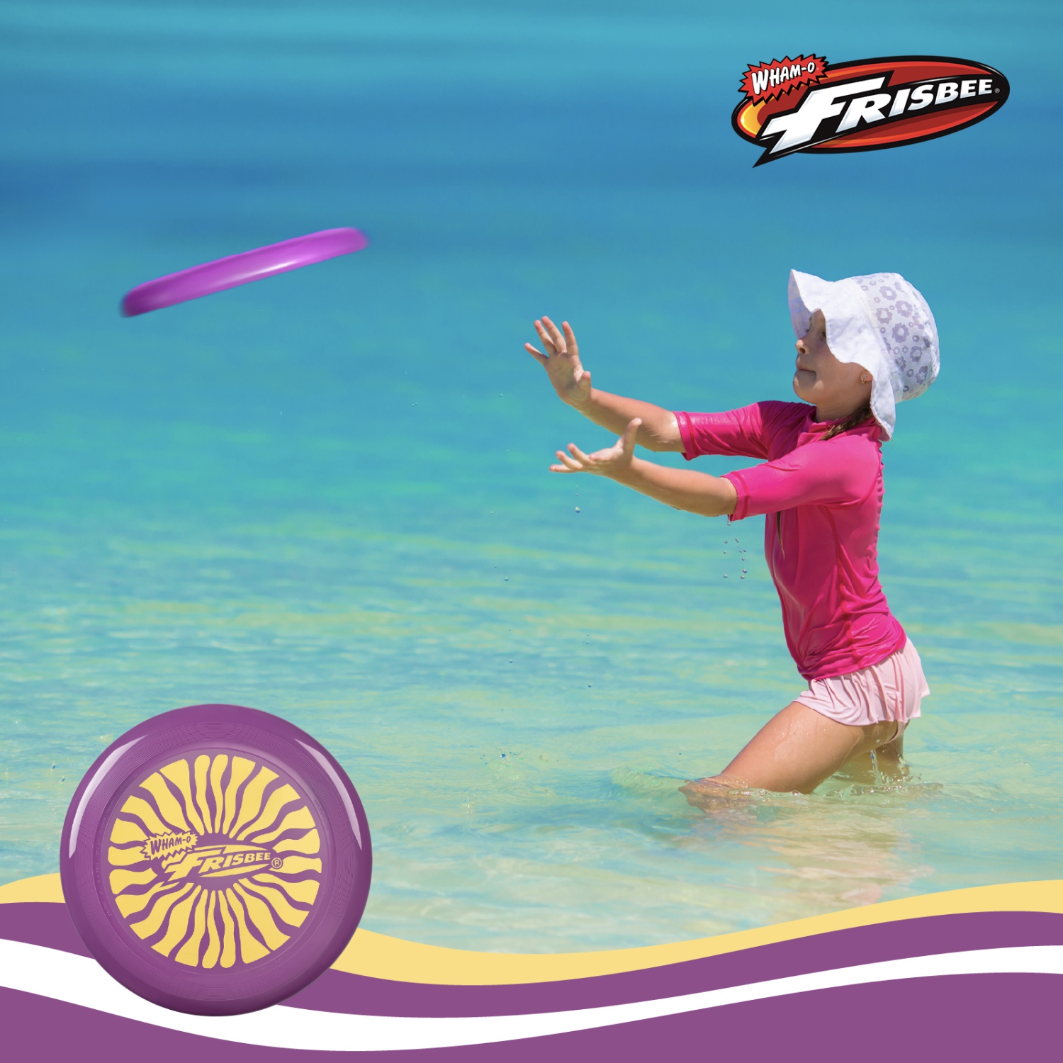 Wham-O Frisbee Cool Flyer Flying Disc, 9.95 Inch Lightweight Toy Outdoor Beach Park Backyard Game - 130g