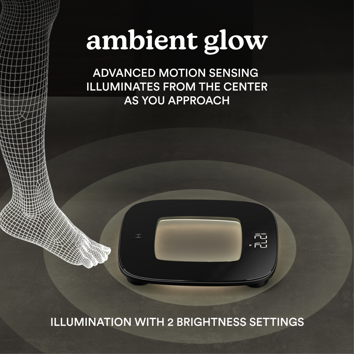 Homedics Glo Digital Bath Scale with Motion Sensing Light