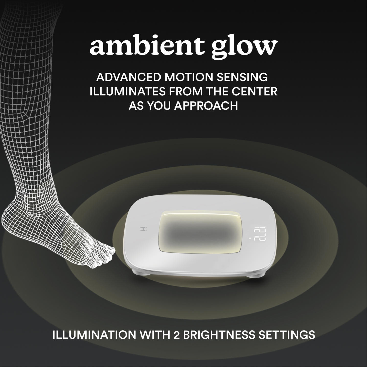 Homedics Glo Digital Bath Scale with Motion Sensing Light