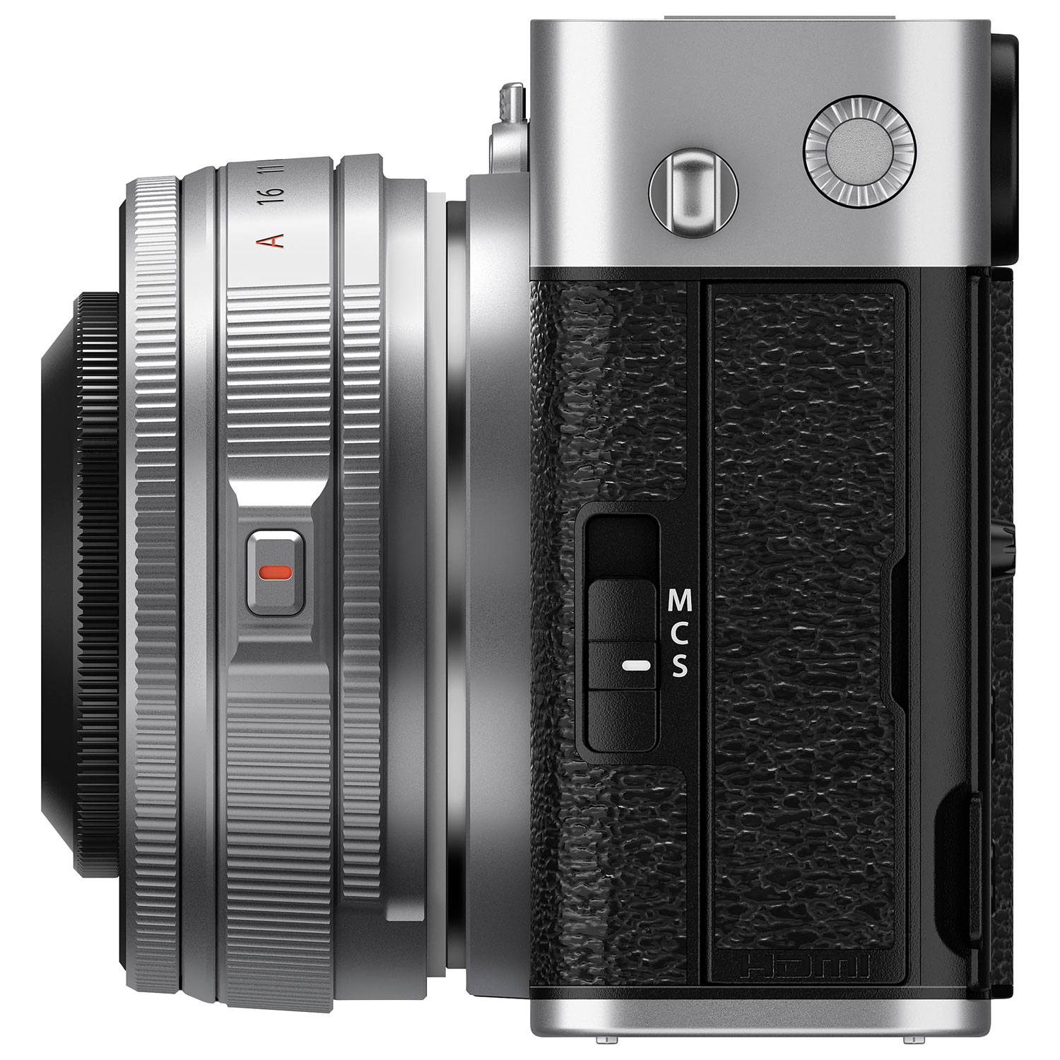 Appareil photo sans miroir X-E5 de Fujifilm à objectif XF 23 mm f/2,8 R WR - Argenté