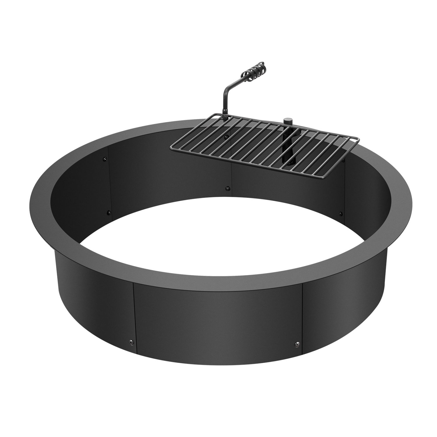 VEVOR 35-In Outer Fire Pit Ring, Fire Pit Insert with Barbecue Fire Ring, 31-In Inner Diameter, 8.5in Height, Carbon Steel Liner DIY Campfire Ring