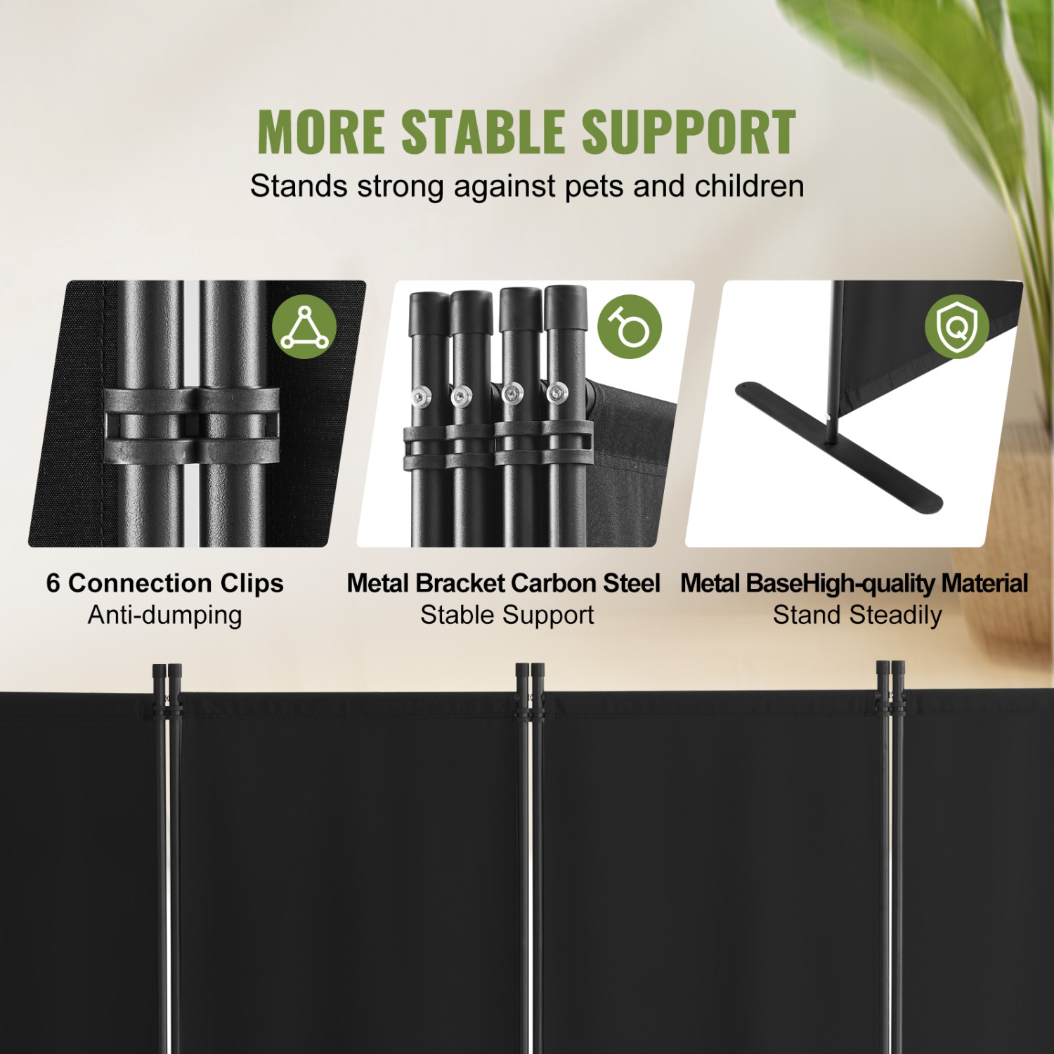 Séparateur de pièce VEVOR, séparateurs de pièce à 4 panneaux et écrans de confidentialité pliants, séparateurs de pièce en tissu pour le bureau,