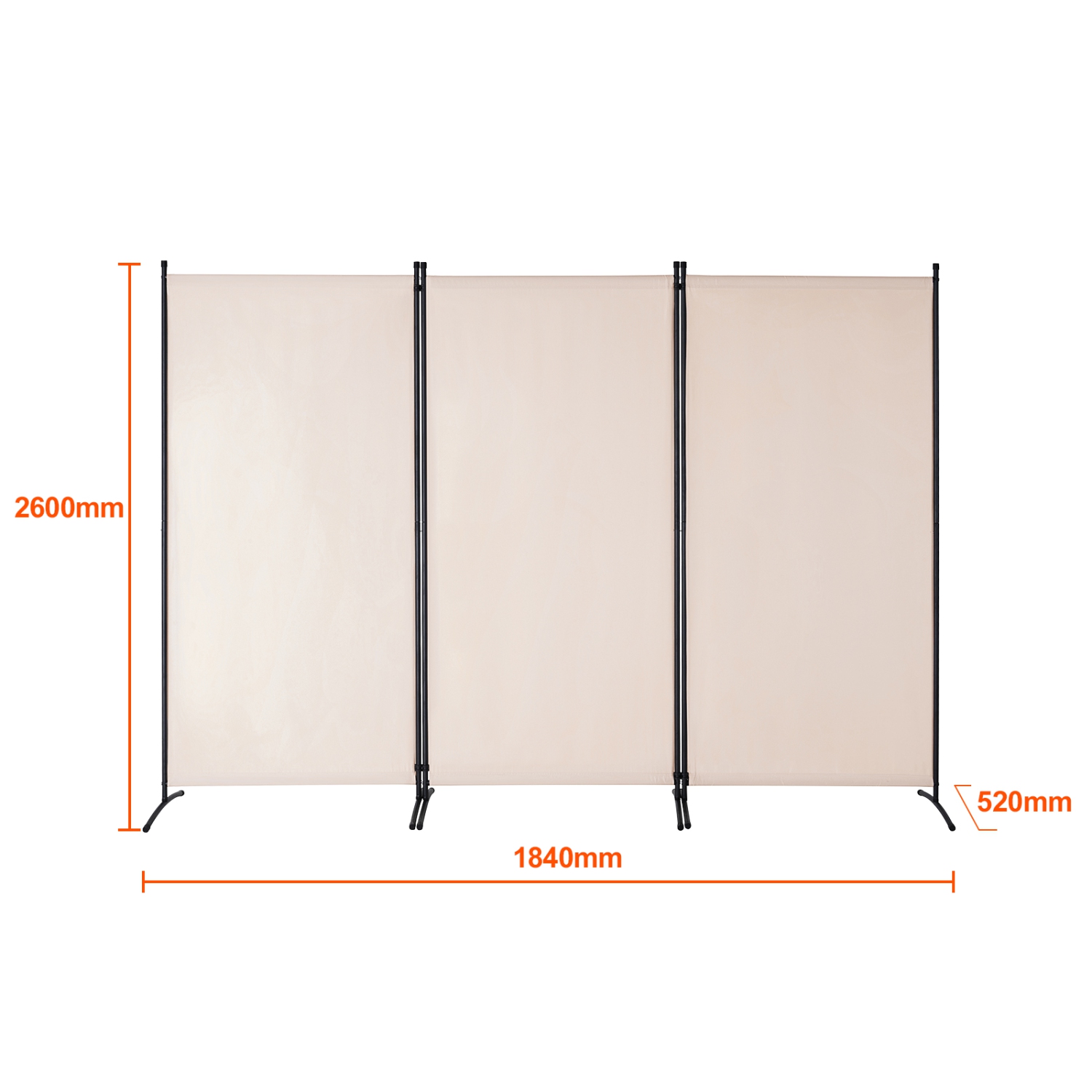 VEVOR Room Divider, 3 Panels Room Divider, Folding Privacy Screen and Portable Partition Divider for Room Separation, Freestanding Room Partitions