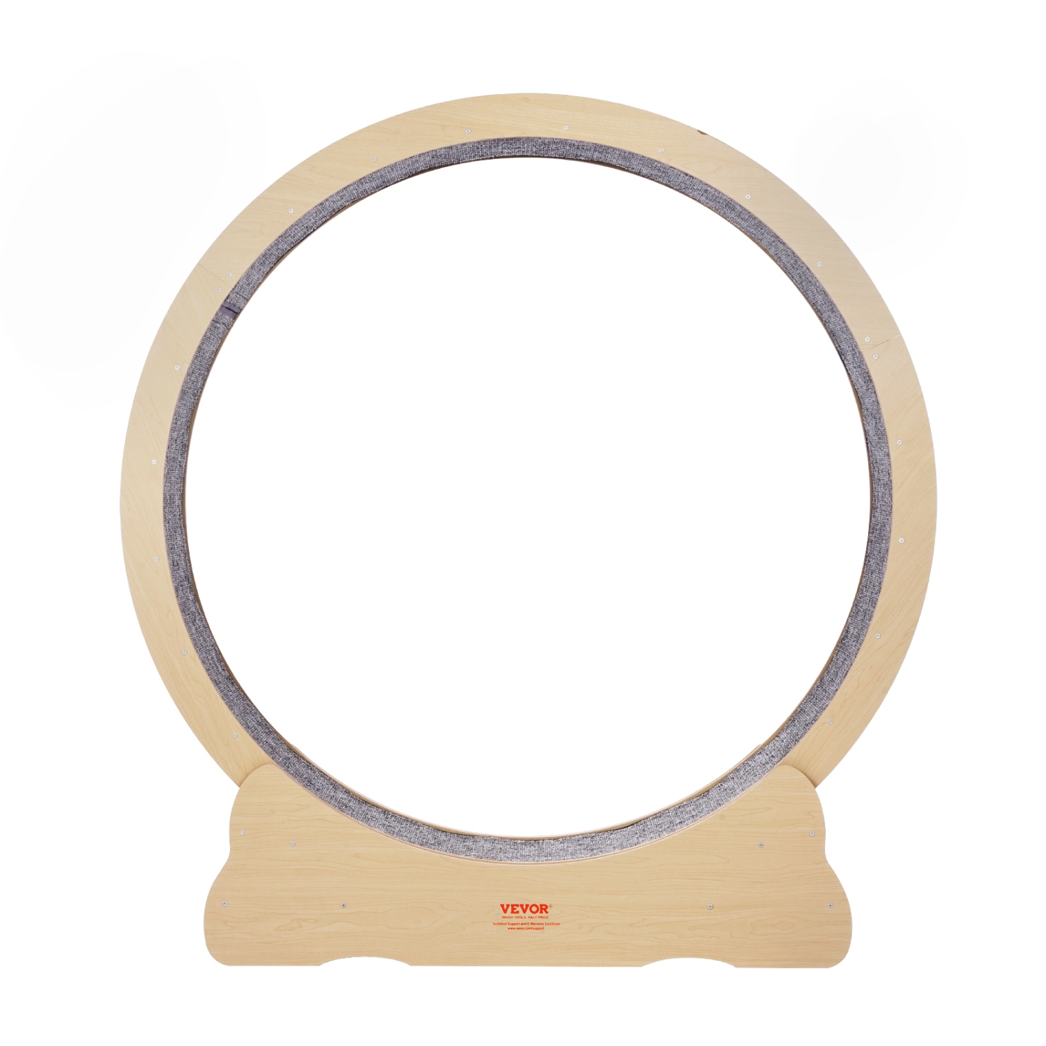 VEVOR 52 in Wooden Cat Exercise Wheel, Large Cat Treadmill Wheel for Indoor Cats, with Detachable Carpet & Cat Teaser for Running/Walking/Training,