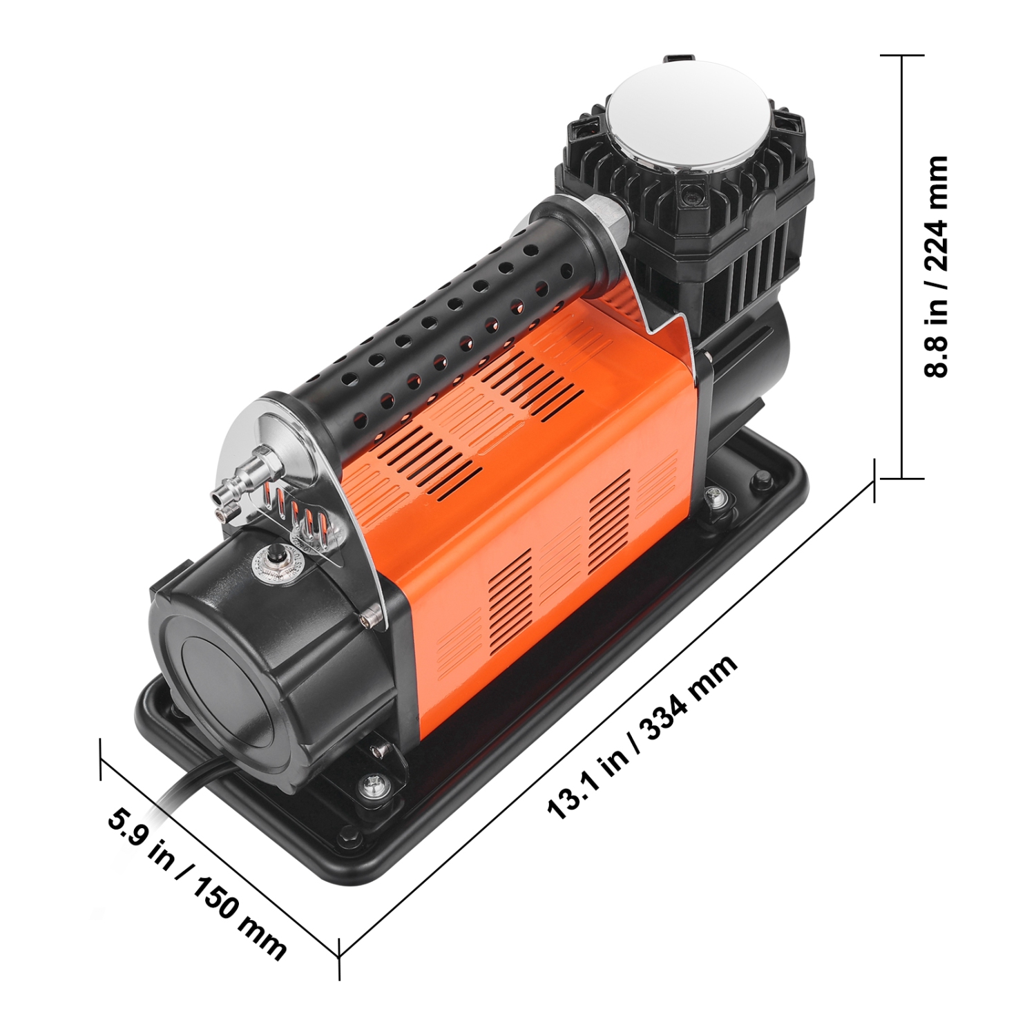 Compresseur d'air robuste VEVOR 12&nbsp;V avec manomètre numérique pour gonflage de pneus, gonfleur de pneus portatif de 7,06 pi3/min, pompe à air