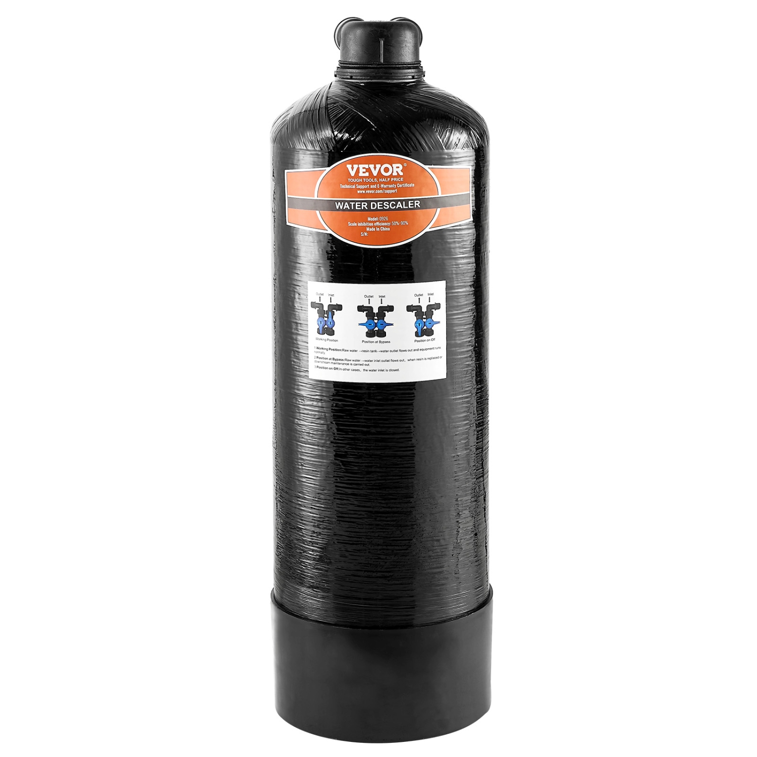 VEVOR 600,000 Gallon Whole House Salt Free Descaler, Water Filter for City Water, Whole House Water Descaler for All Kinds of Plumbing Pipes,1" NPT &