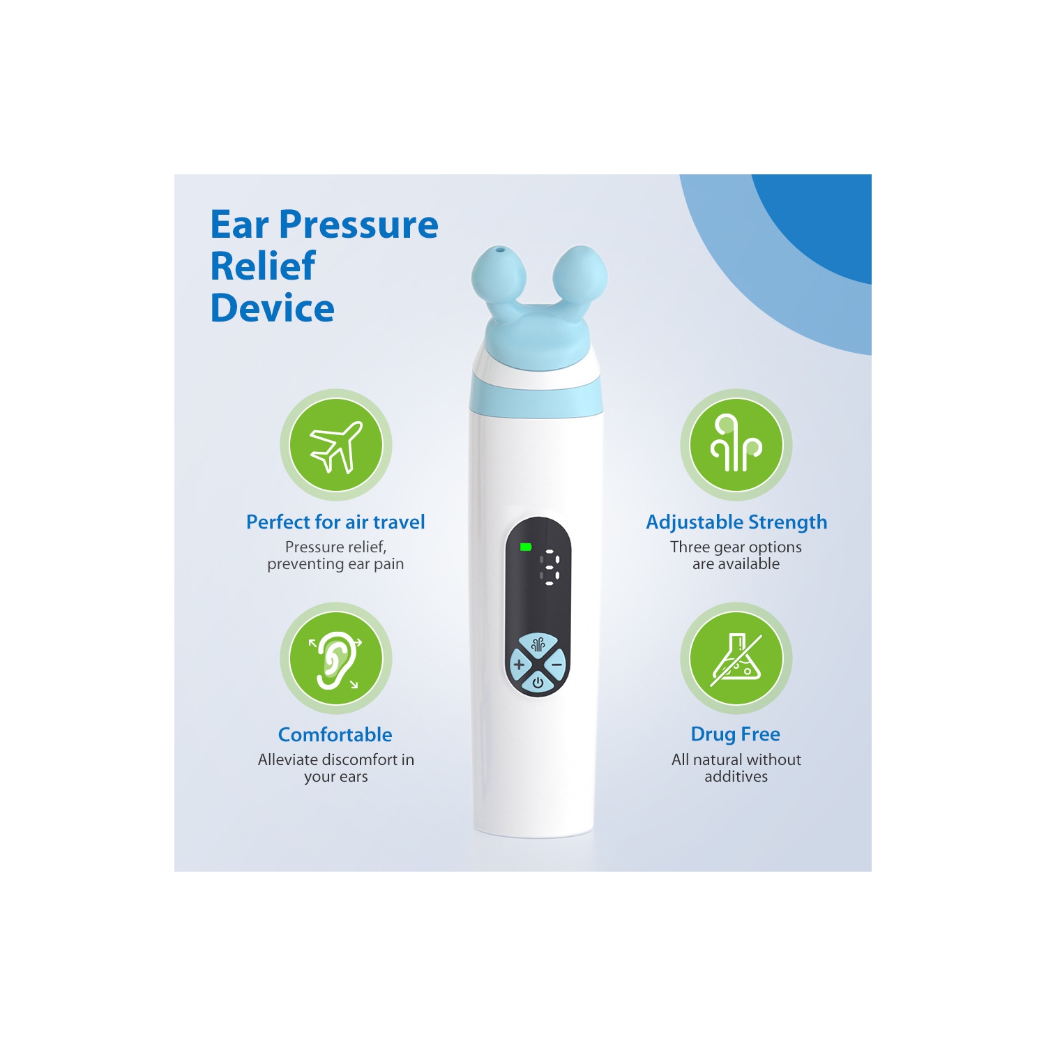 Dispositif de soulagement électrique de la pression auditive pour équilibrer la pression auditive et soulager les acouphènes