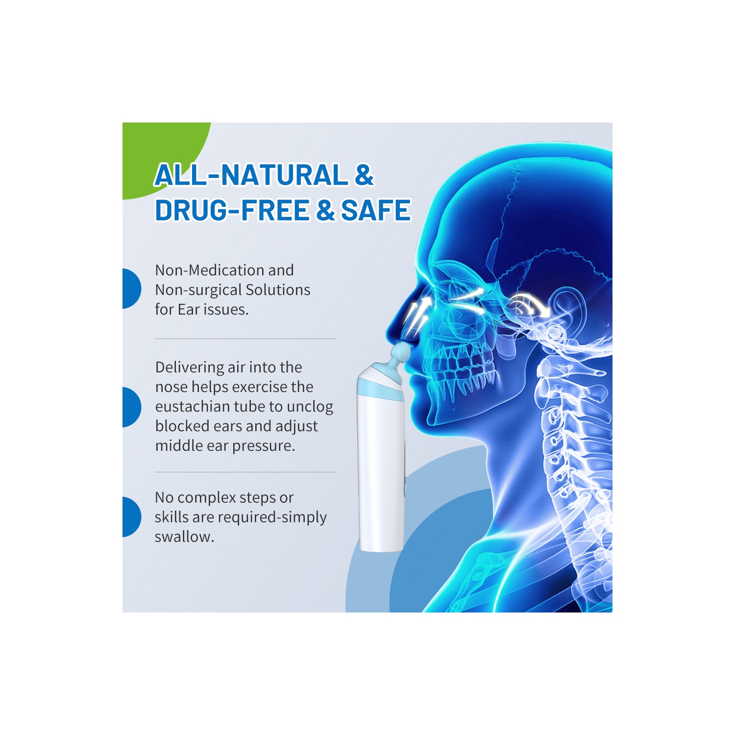 Dispositif de soulagement électrique de la pression auditive pour équilibrer la pression auditive et soulager les acouphènes