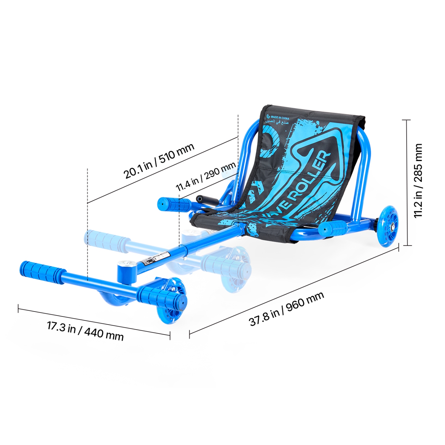VEVOR Ride on Scooter, Load Capacity of 132 lbs, Swing Side-to-Side for Amazing Ride Powered by Zig-Zag Motion, Ride on Drifting Toy for Ages 4+,