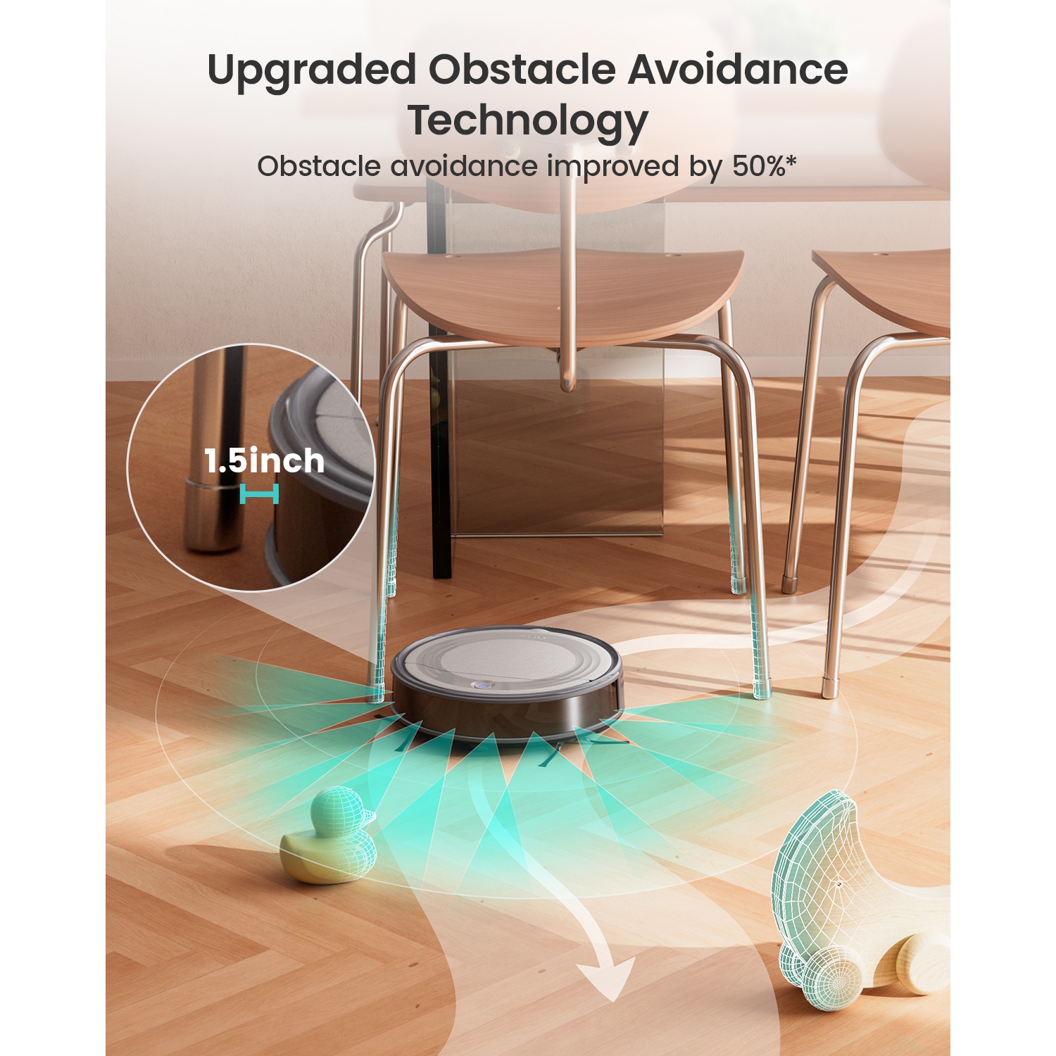 Lefant Robot Vacuum Cleaner with 4500Pa Suction, APP/Remote/Voice Control,Ideal for Pet hair, M310