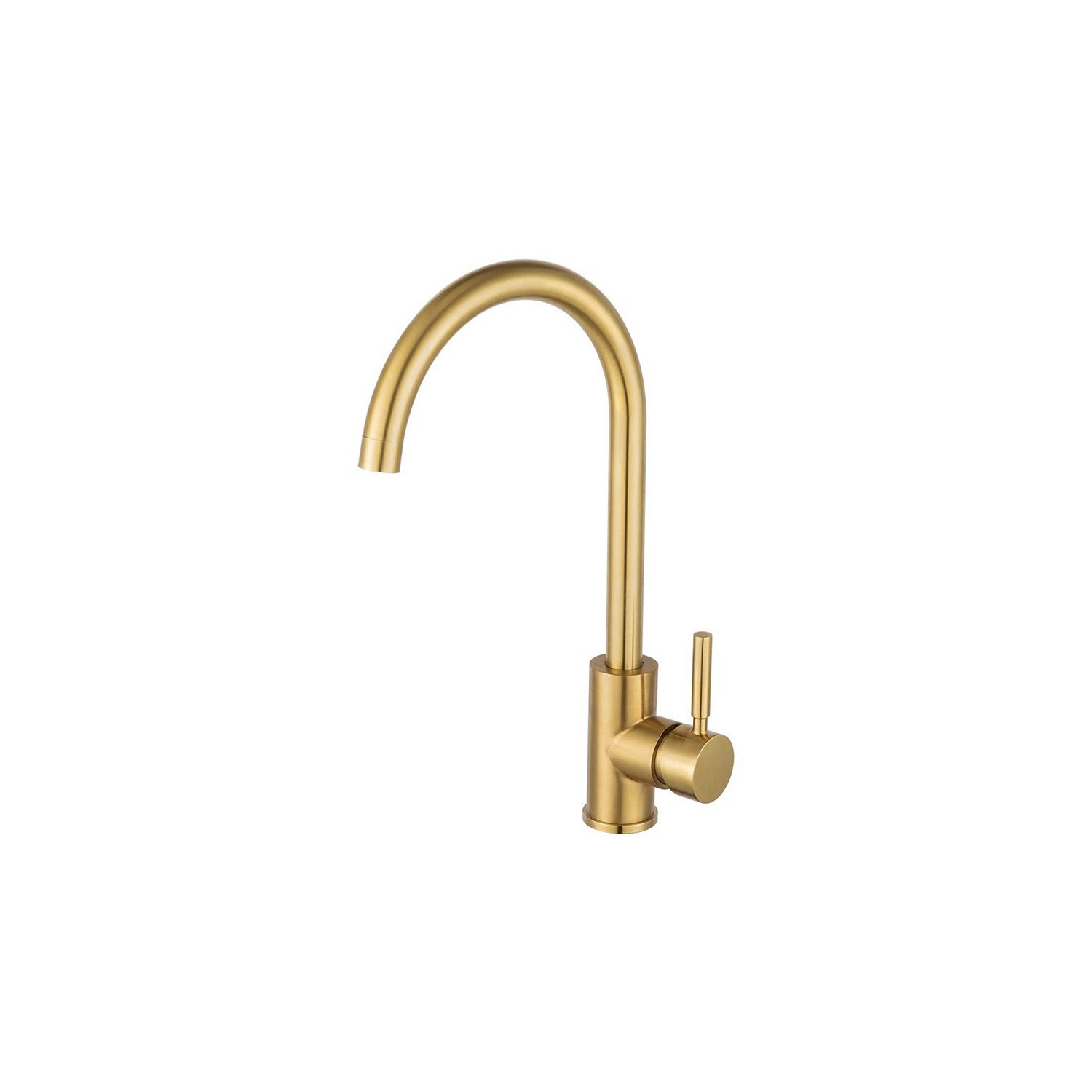 Gold Kitchen Single Cold Water Faucet, Stainless Steel Sink Tap for Kitchen