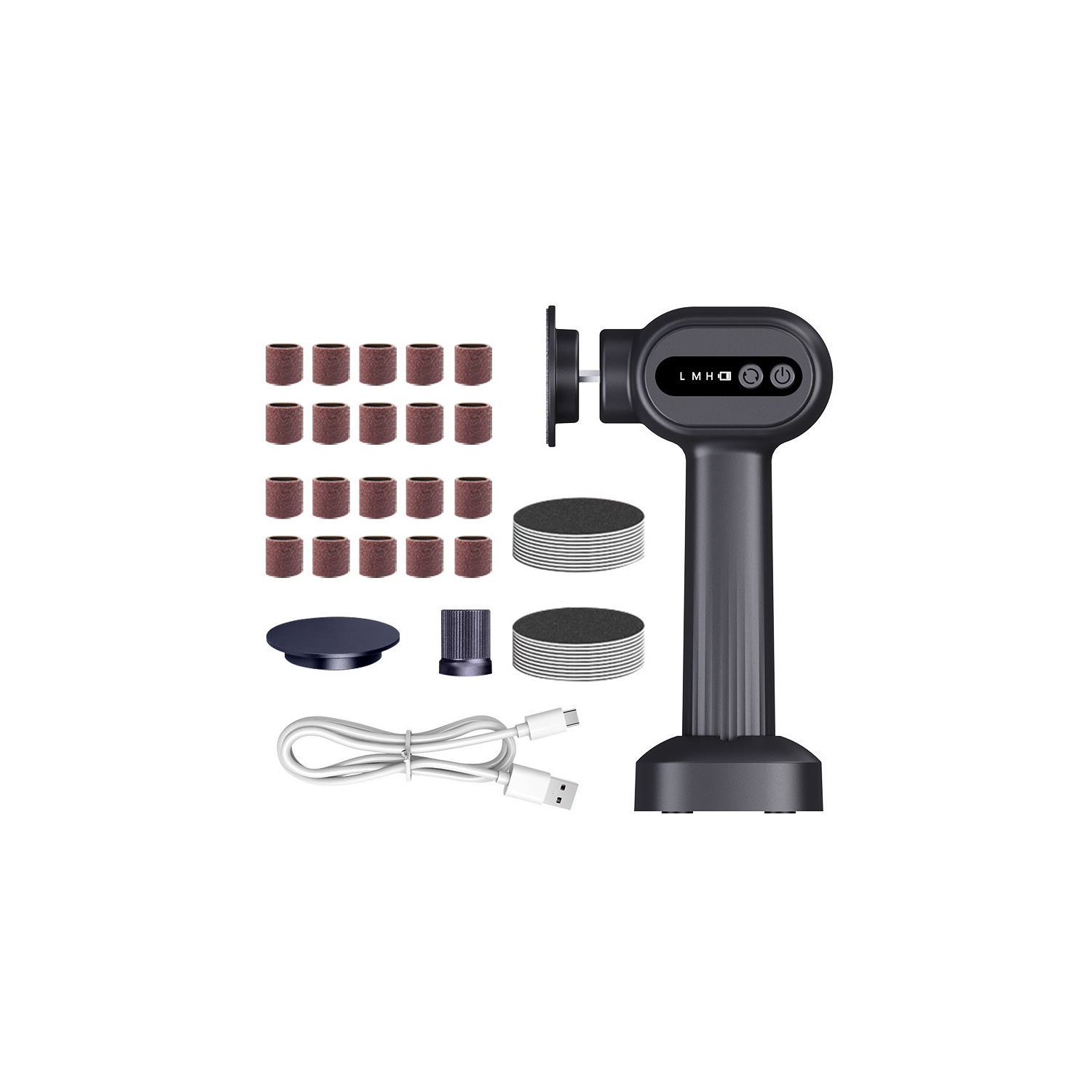 Electric Callus Remover for Feet,2 in 1 Electric Foot File Grinder,Rechargeable Cordless Foot Scrubber for Dead Skin,Adjustable Speed Professional