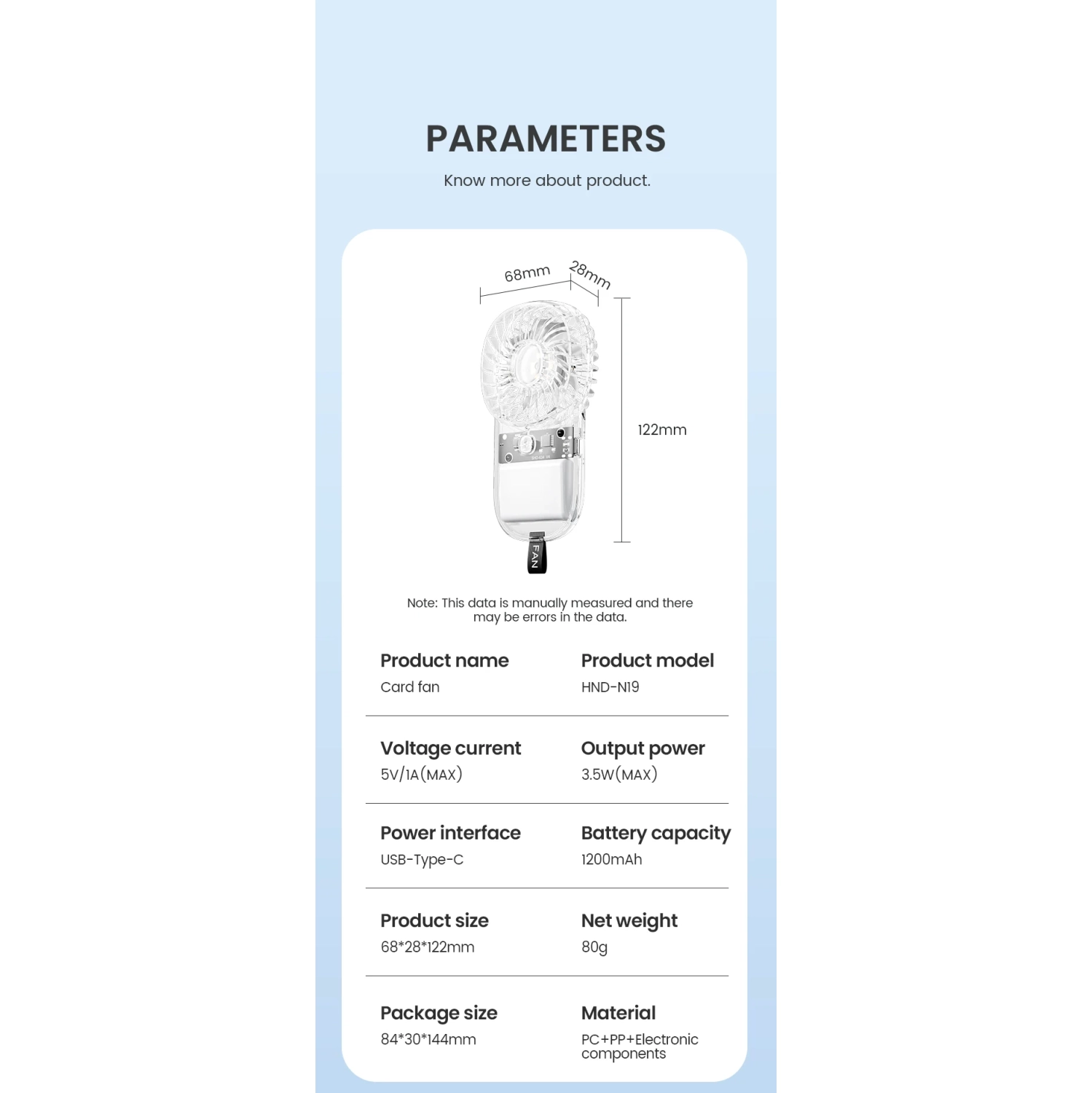 Carte fan mini transparent cadeau USB petit ventilateur portatif extérieur lumière colorée portatif refroidissement portatif mini ventilateur