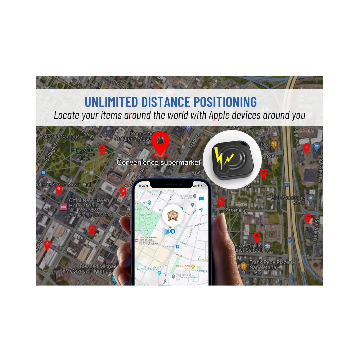 Hot selling FindMy certified Bluetooth anti-lost device global locator pet tracker replaces AirTag, applicable platform Apple iOS platform Find My