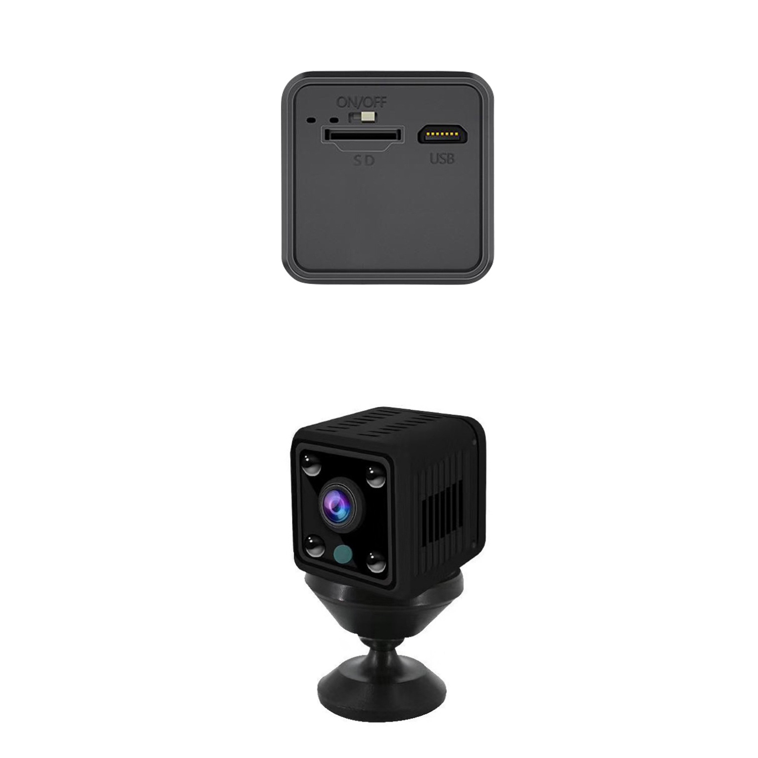 Caméra X6 Caméra de surveillance de surveillance HD vision nocturne Caméra Wi-Fi petit cube sans fil, lumière infrarouge de vision nocturne intégrée,