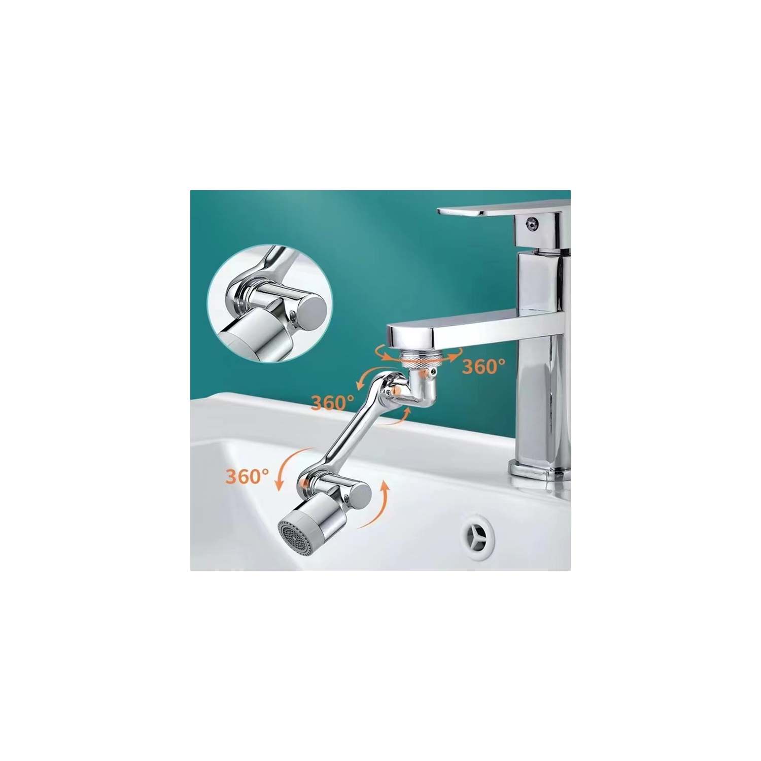 1080° Rotating Faucet Extender, Splash-Proof Swivel Filter Spray for Kitchen