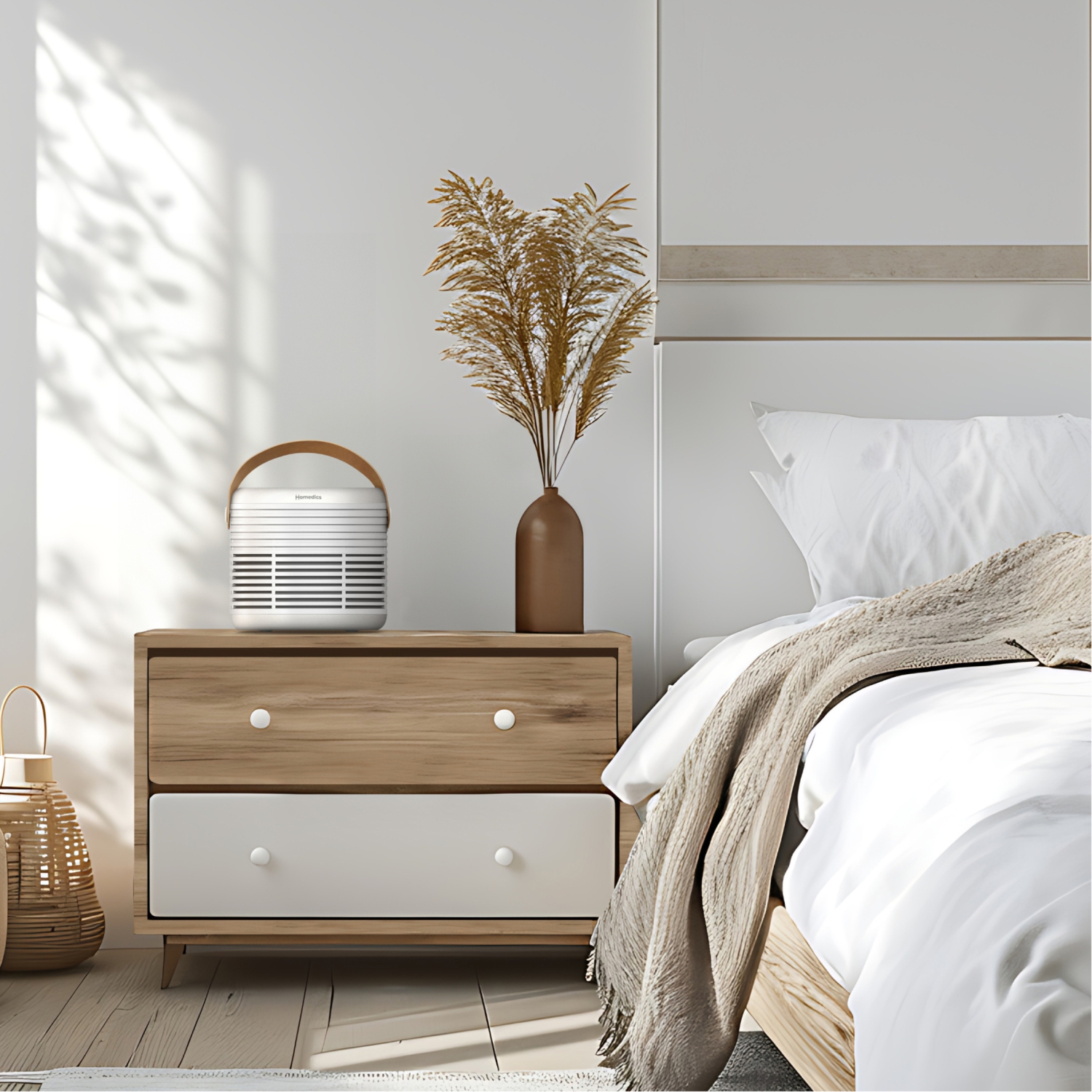 Purificateur d'air de table HEPA 3-en-1 de HoMedics pour la chambre et le bureau