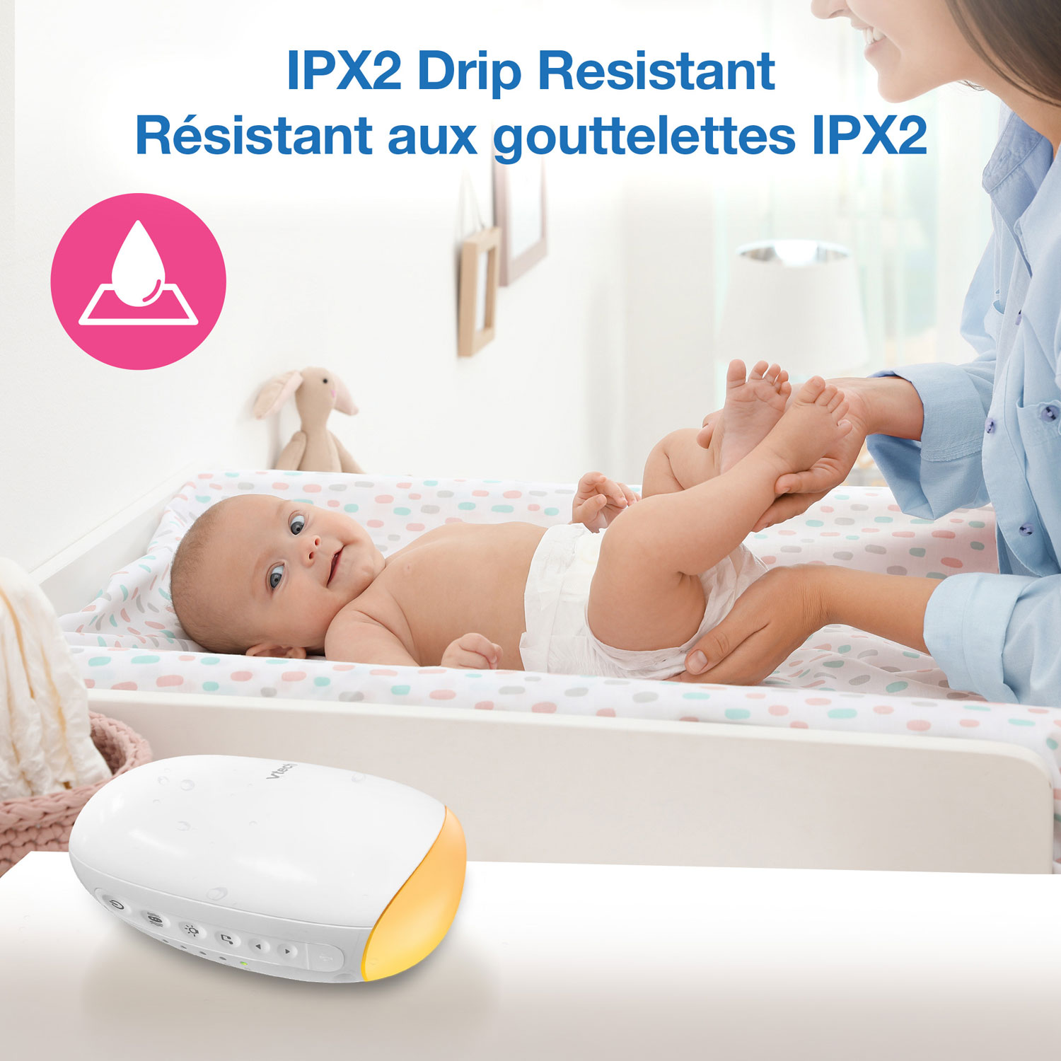 VTech V-Hush Rocker Sound & Motion Stroller Soother with Night Light