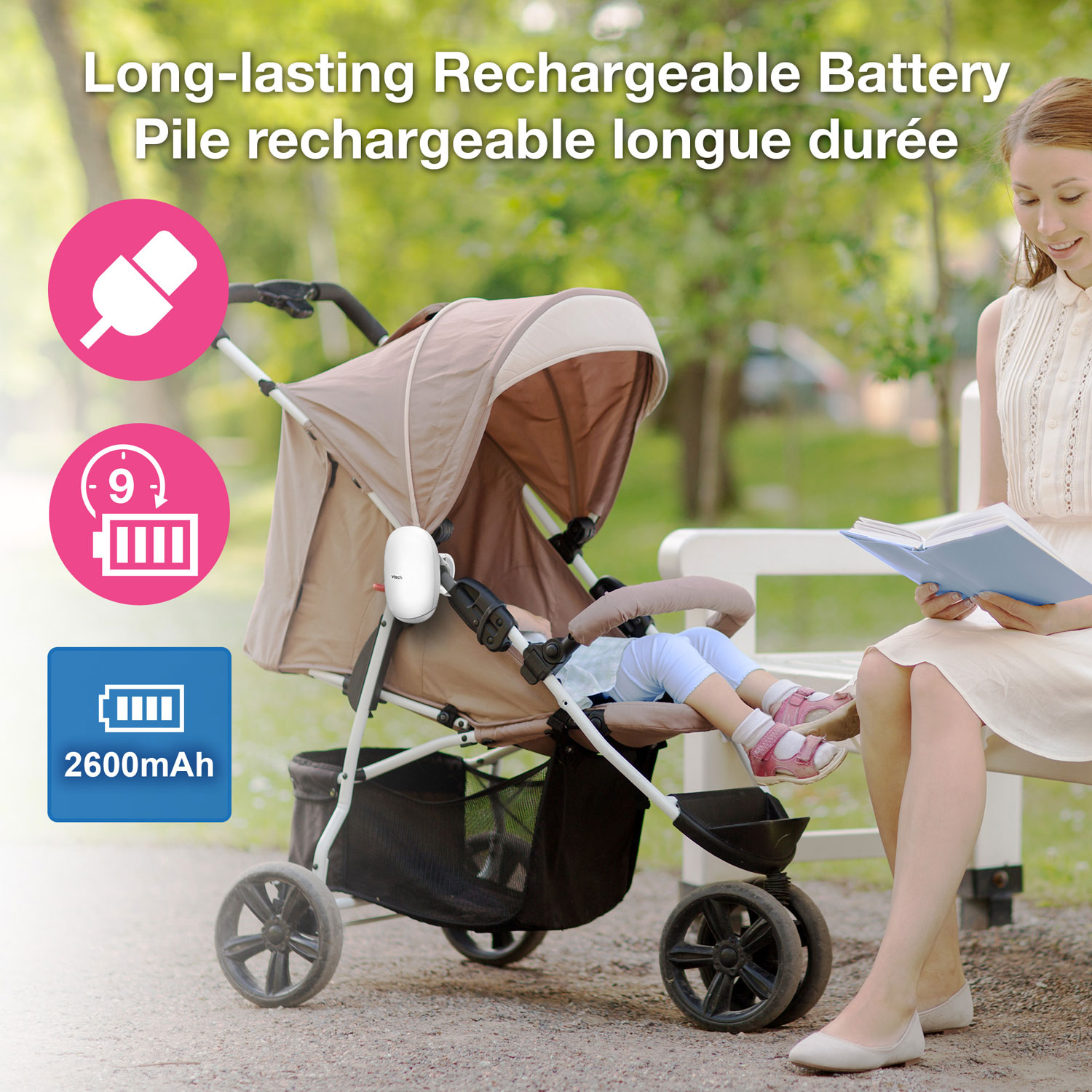 VTech V-Hush Rocker Sound & Motion Stroller Soother with Night Light