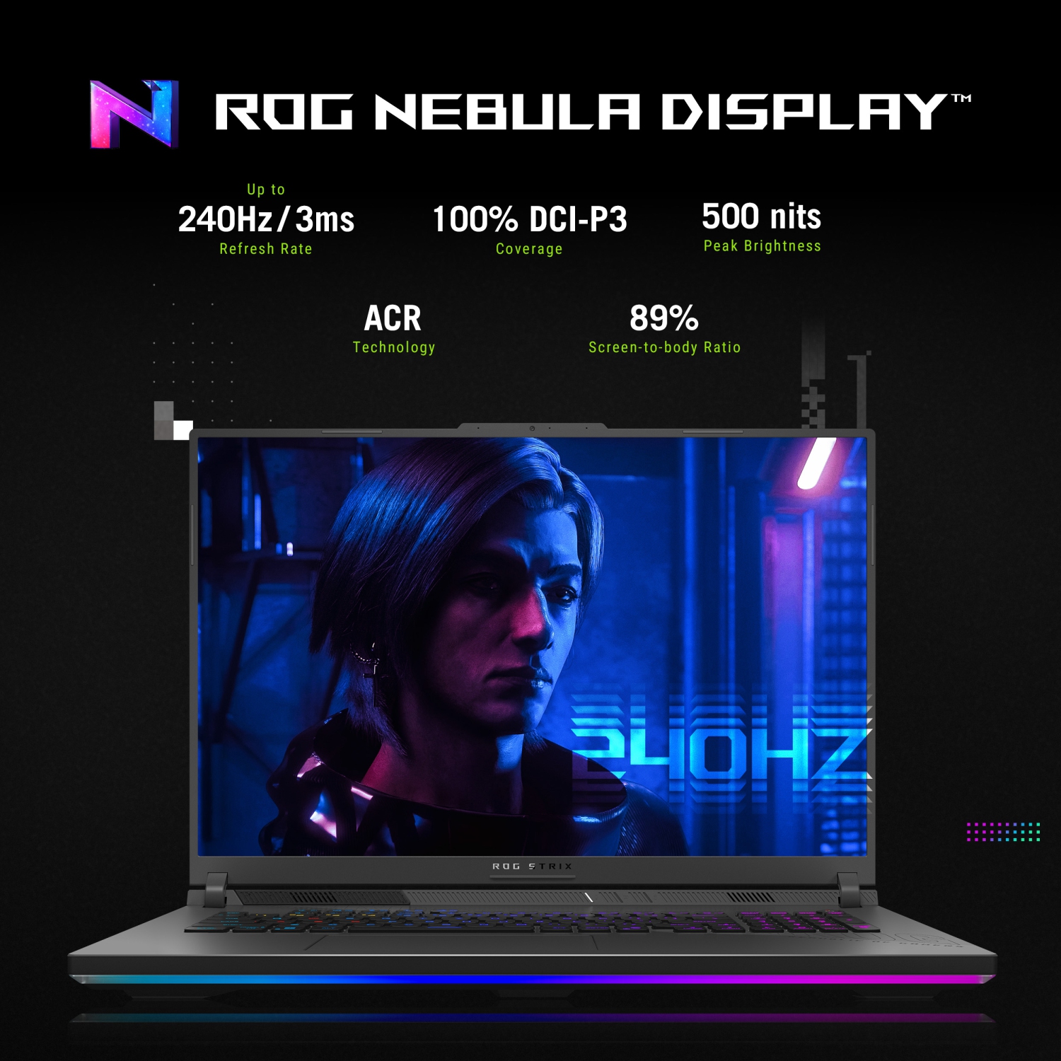 ASUS ROG Strix G18 Gaming Laptop ( 18” 240Hz/3ms WQXGA Display / AMD Ryzen 9 8940HX / NVIDIA GeForce RTX 5060 / 16GB / 1TB SSD / Wi-Fi 6E /