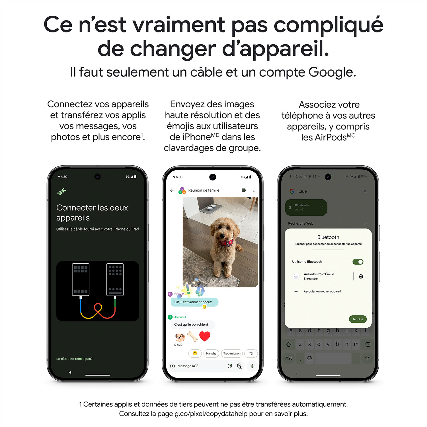 Pixel 10 Pro 256 Go de Google avec Freedom Mobile - Pierre de lune - Paiement Balance mensuel