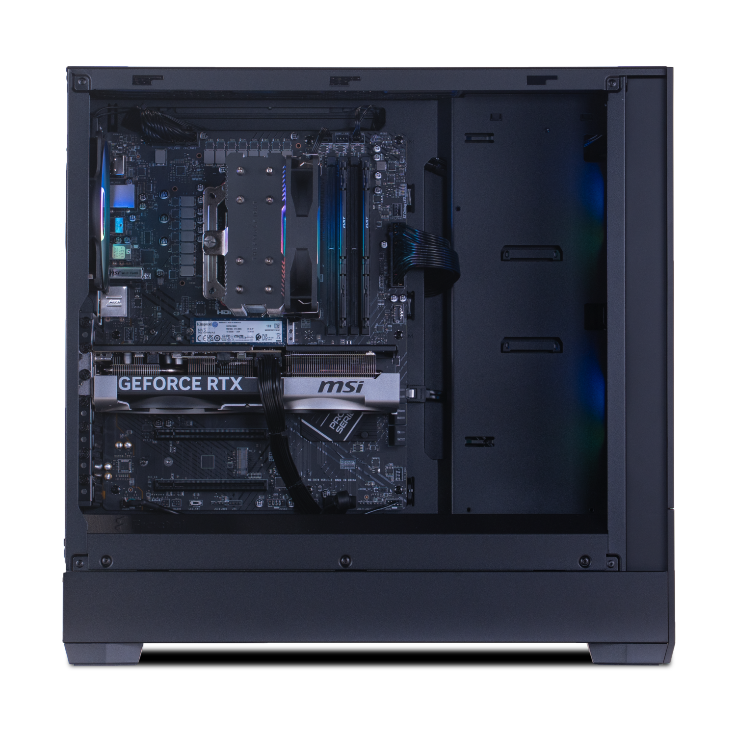 Ordinateur de jeu sur mesure Pulse de Quoted Tech - Noir