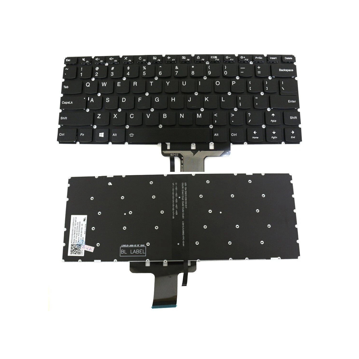 LIXSUNTEK Keyboard for Lenovo Yoga 710-14IKB 710-14ISK 710-15IKB 710-15ISK - US Backlit
