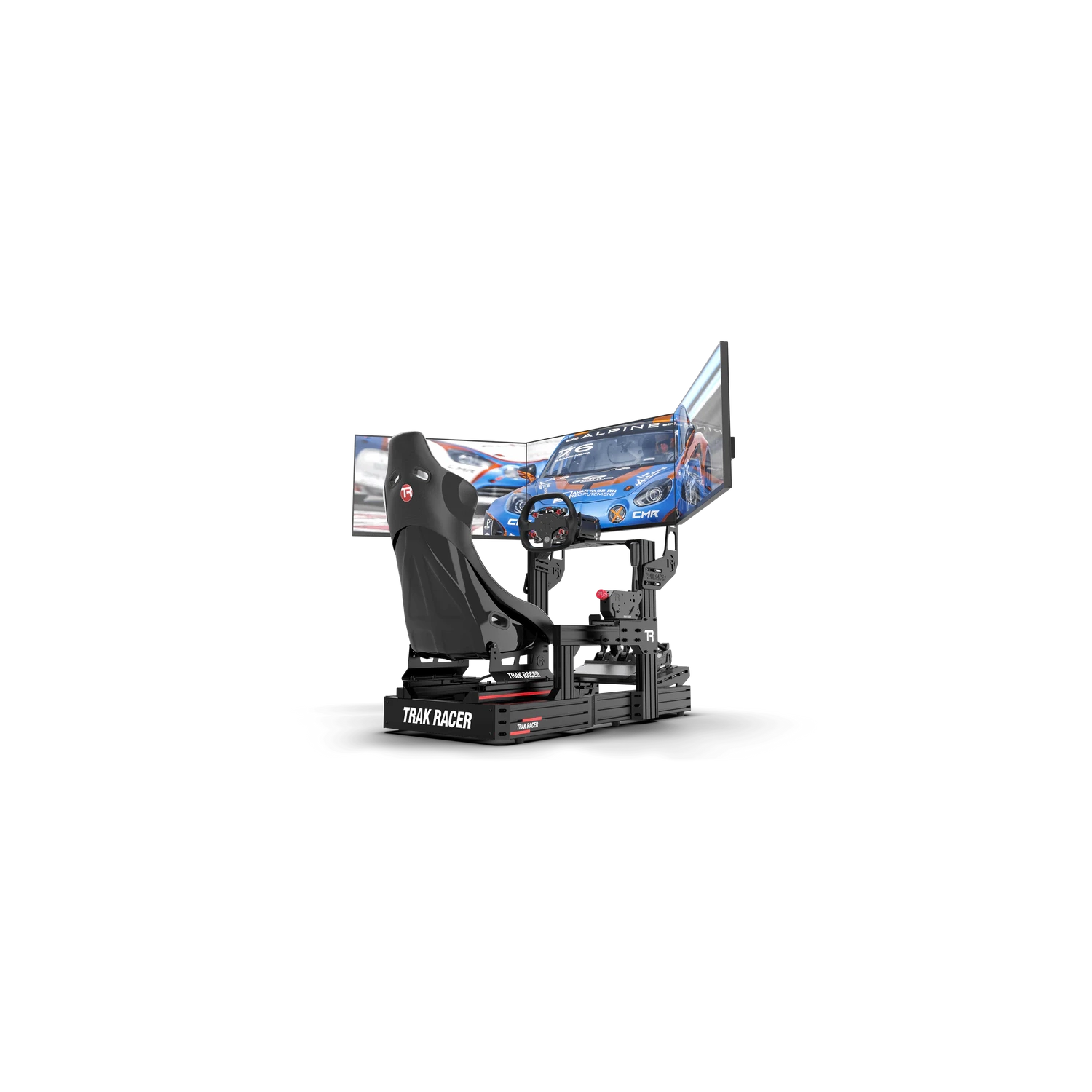 Racer de Trak - Grand support pour trois moniteurs monté sur le poste de pilotage - 1200&nbsp;mm/largeur de 47,25&nbsp;po