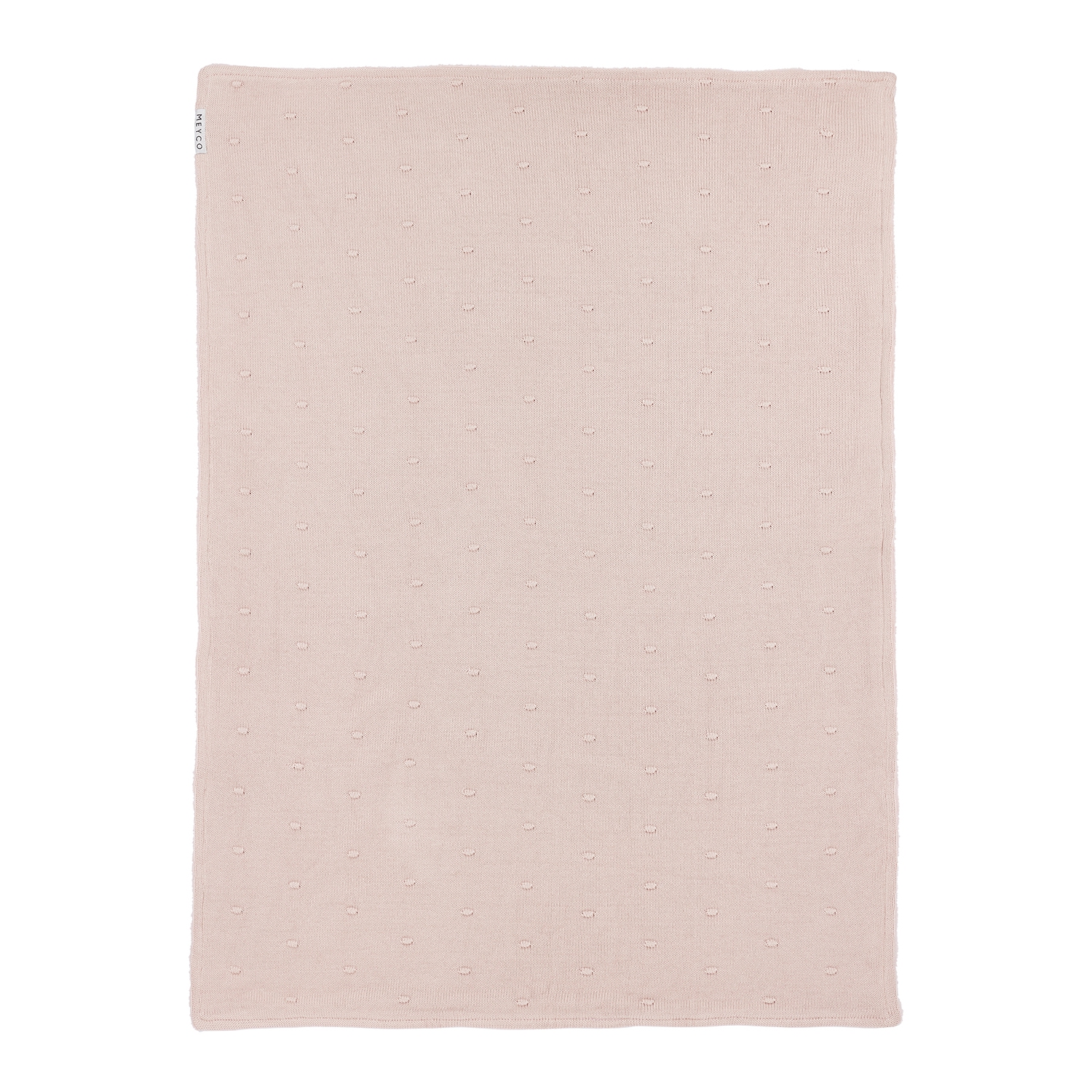 Mini Knots teddy crib bed blanket - Soft pink - 75x100cm