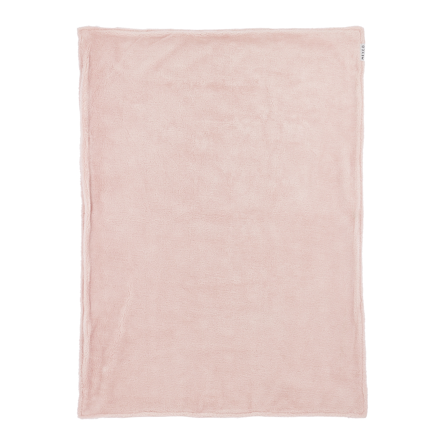 Mini Knots teddy crib bed blanket - Soft pink - 75x100cm