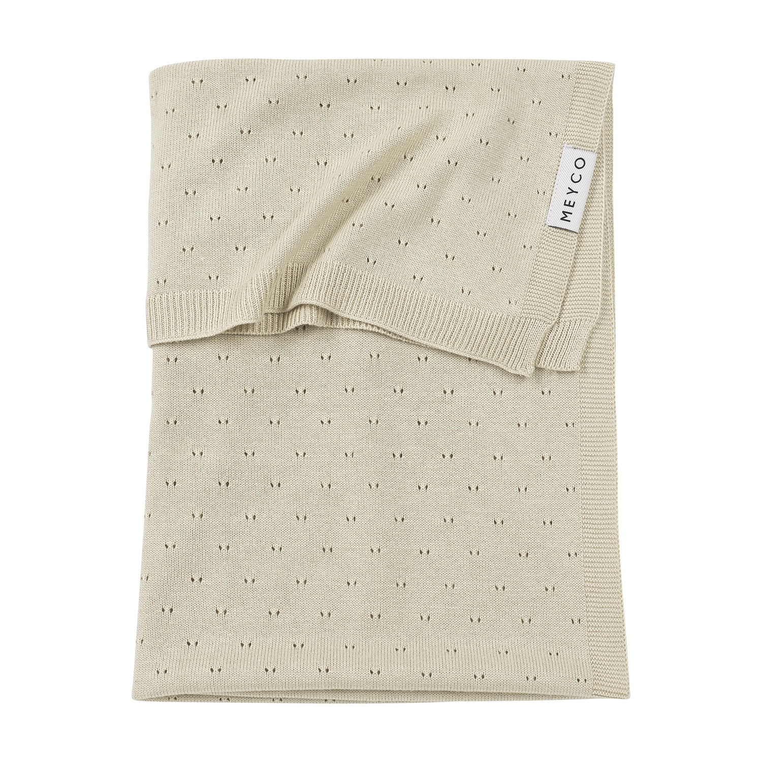 Ajour crib bed blanket - bamboo - soft sand - 75x100cm