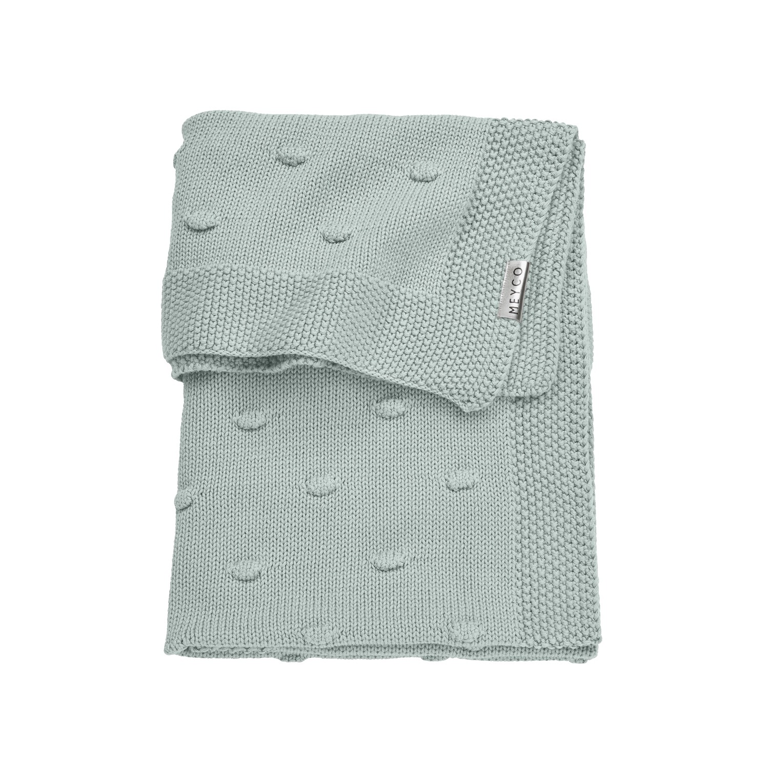 Knots crib bed blanket - Stone green - 75x100cm