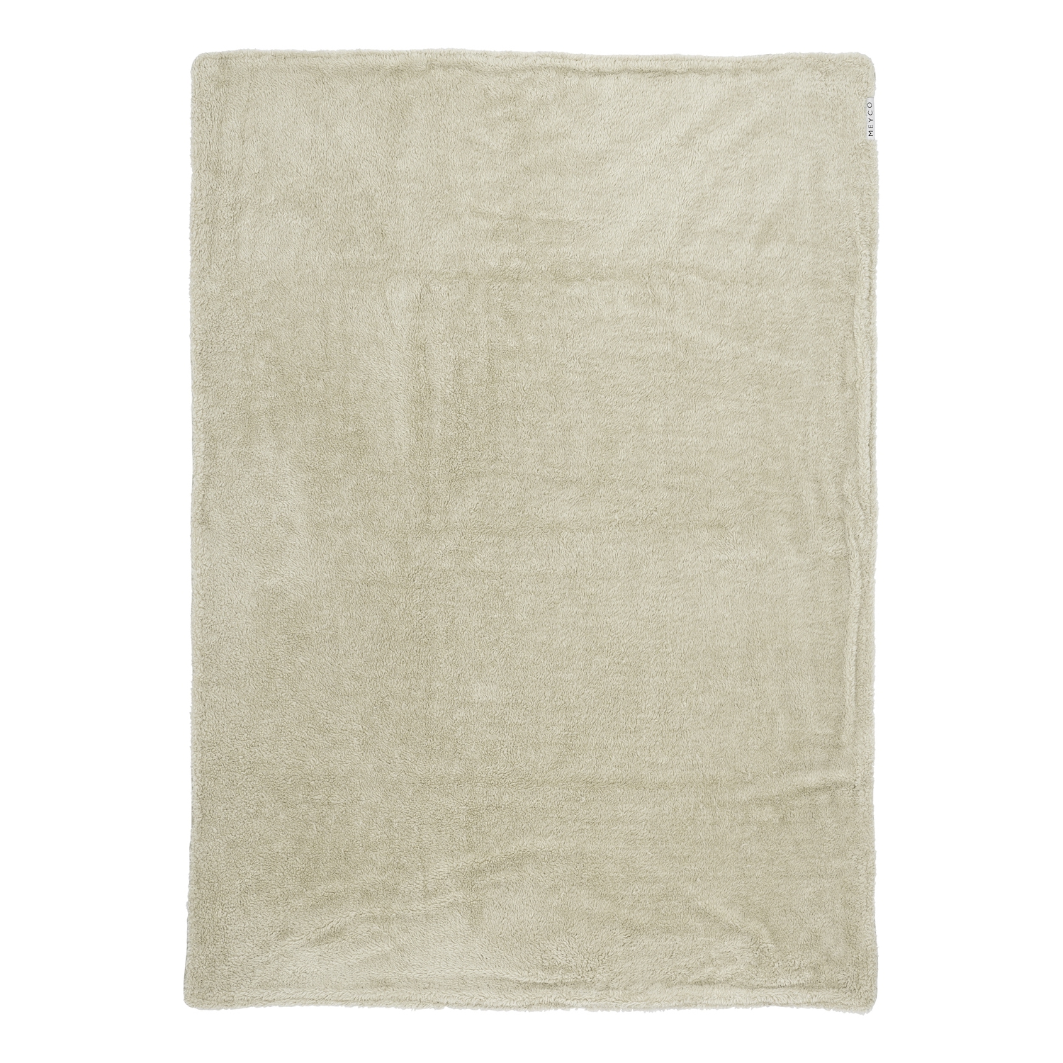 Knit Basic teddy crib bed blanket - Sand melange - 75x100cm