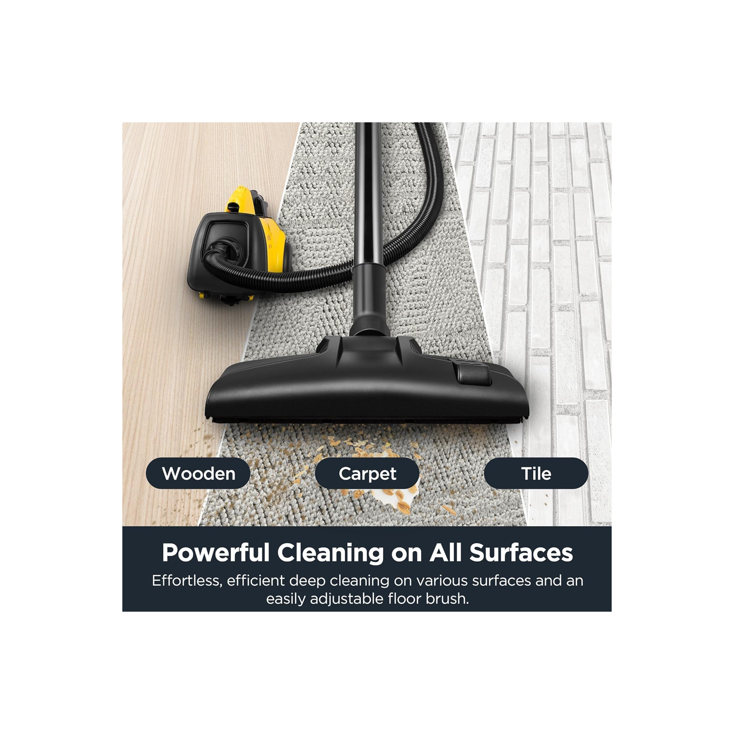 Refurbished Good - Eureka Mighty Mite 3670G Corded Canister Vacuum Cleaner, Yellow